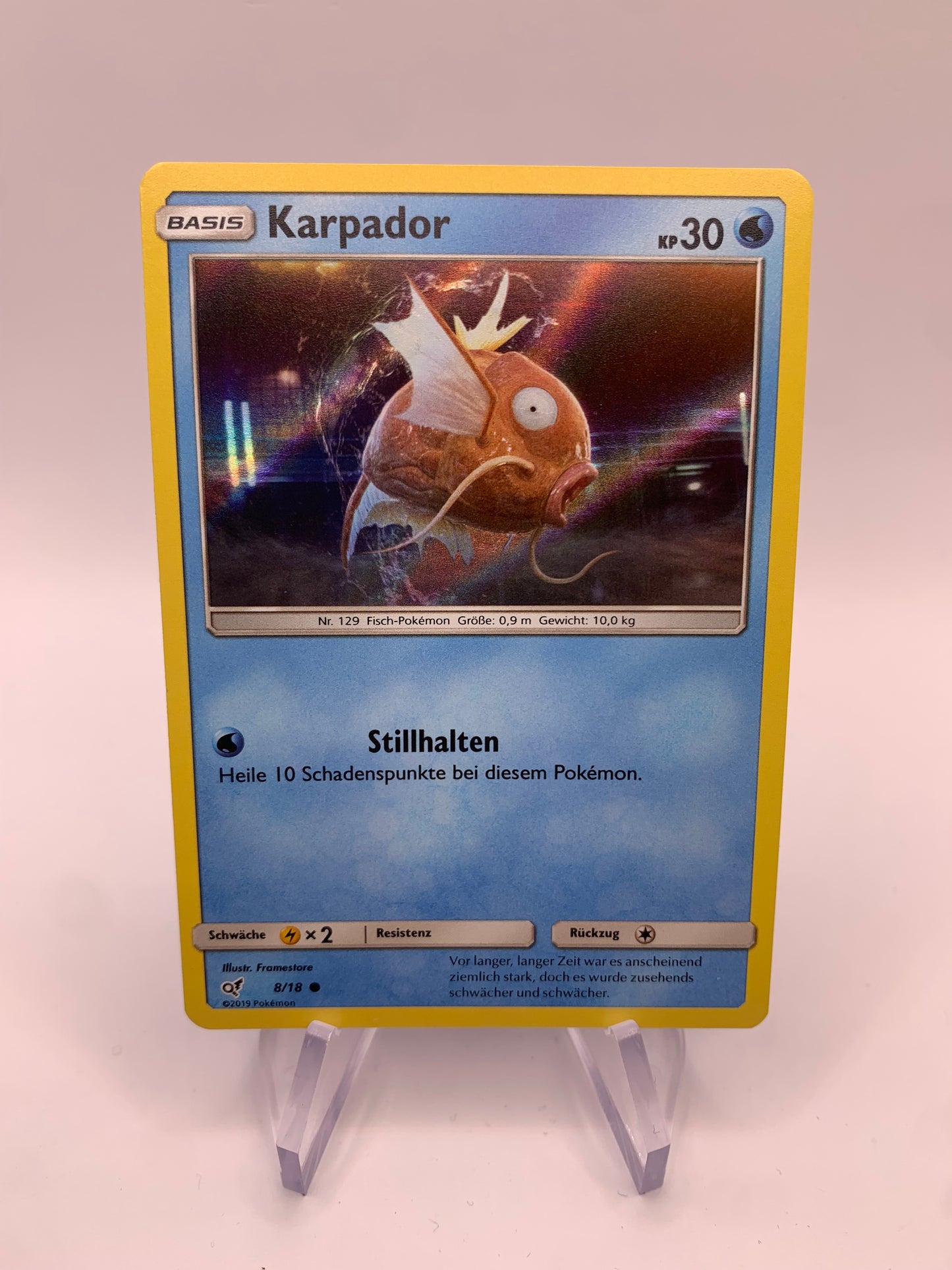 Pokemon Karte Detektiv Pikachu Karpador 8/18 Deutsch