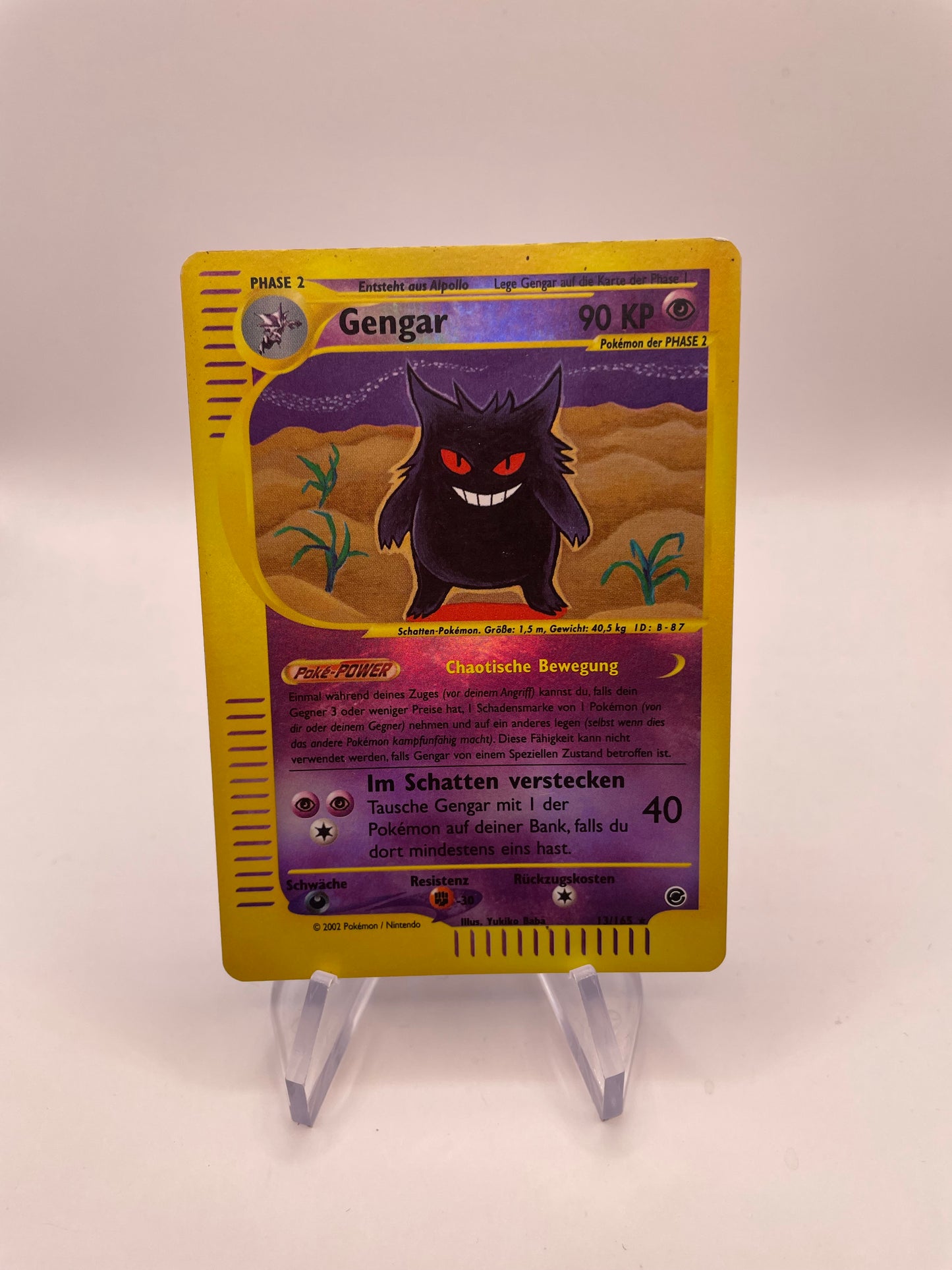 Pokemon Karte E-Serie Reverse Holo Gengar 13/165 Deutsch