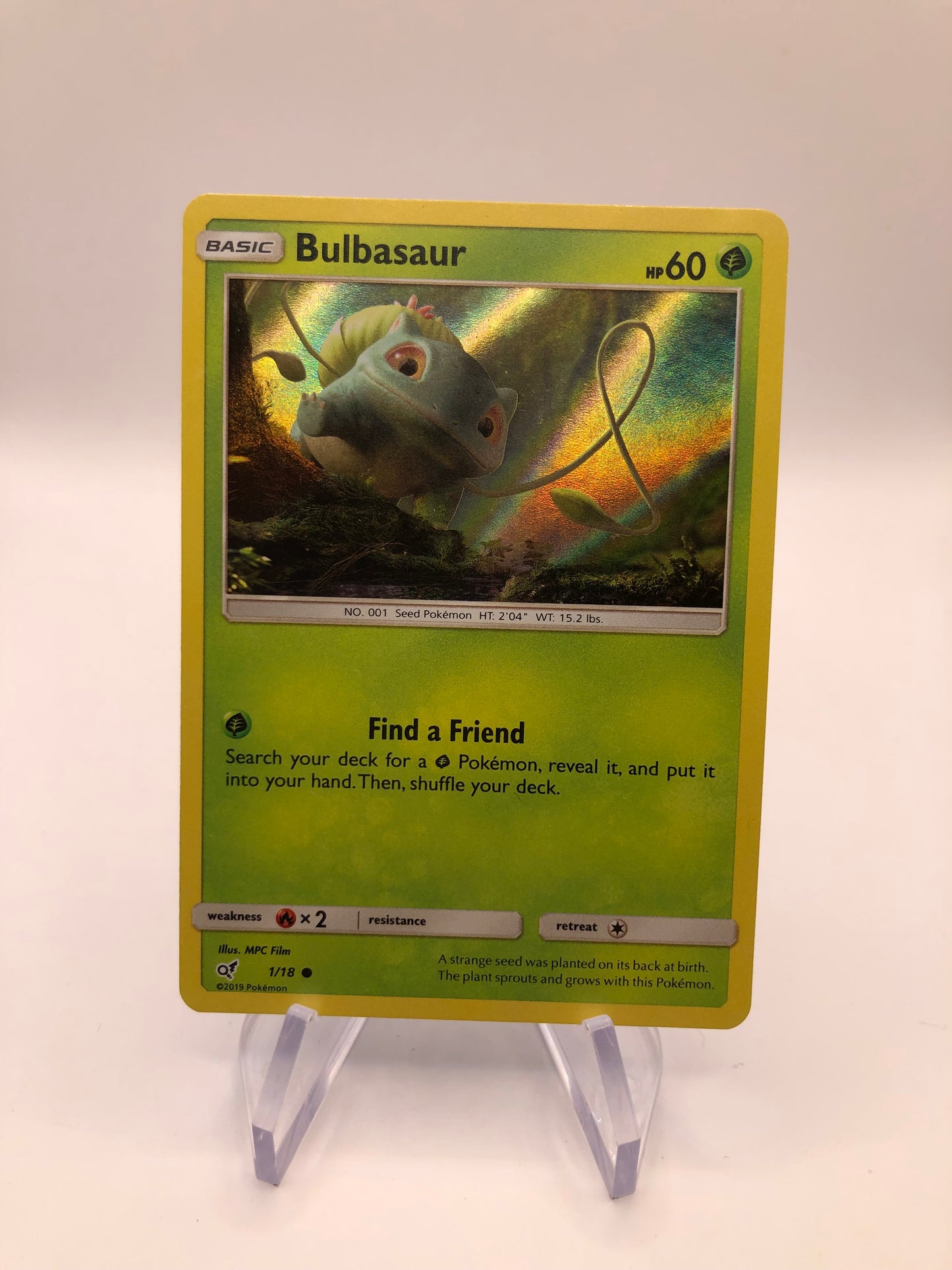 Pokemon Karte Holo Bisaflor 1/18 Englisch
