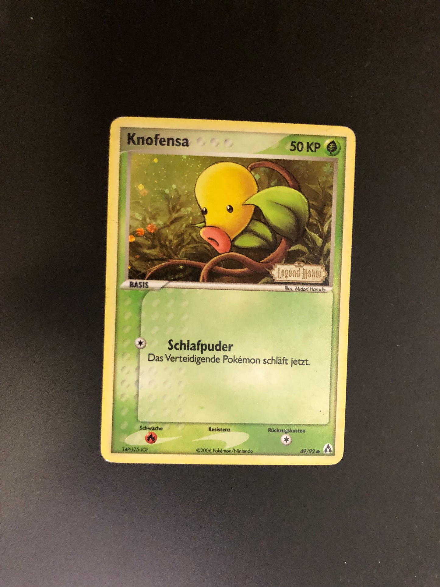Pokemon Karte Stamp Knofensa 49/92 Deutsch