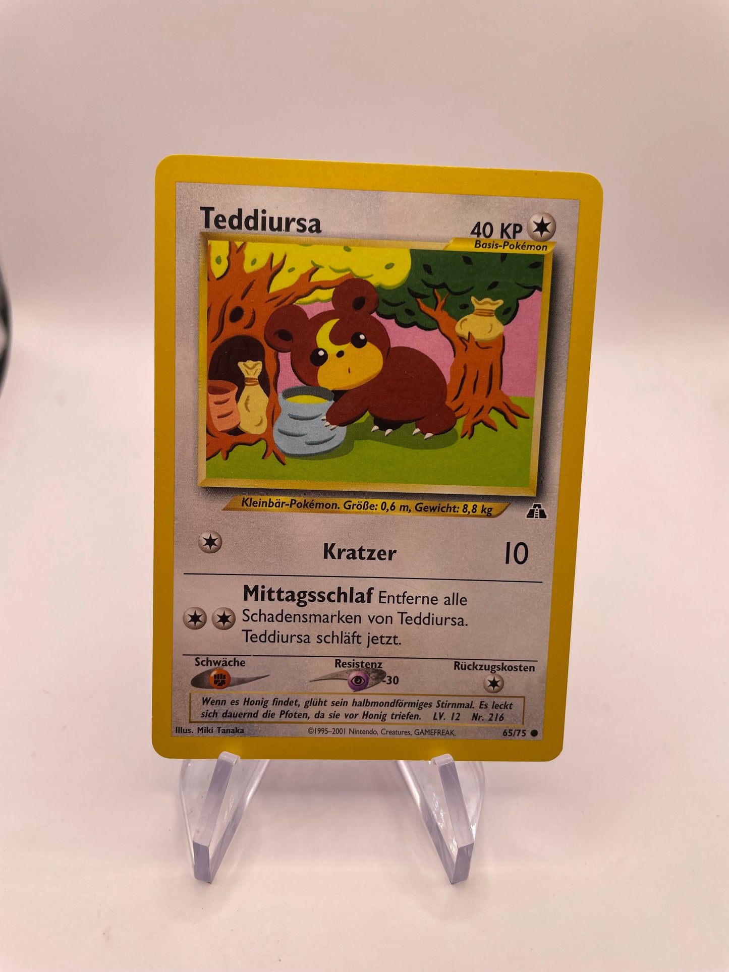 Pokemon Karte Neo Discovery Teddiursa 65/75 Deutsch
