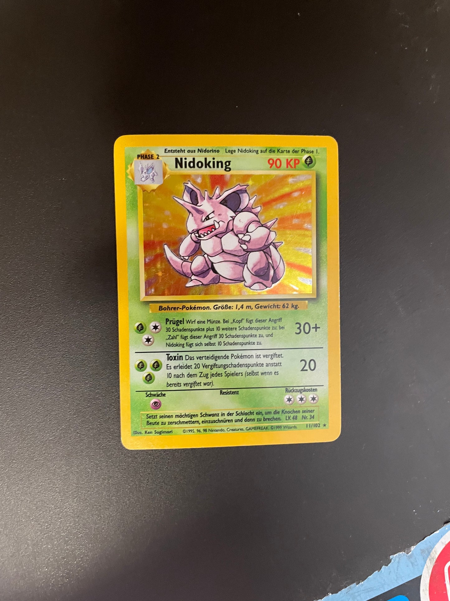 Pokemon Karte Holo Nidoking 11/102 Deutsch