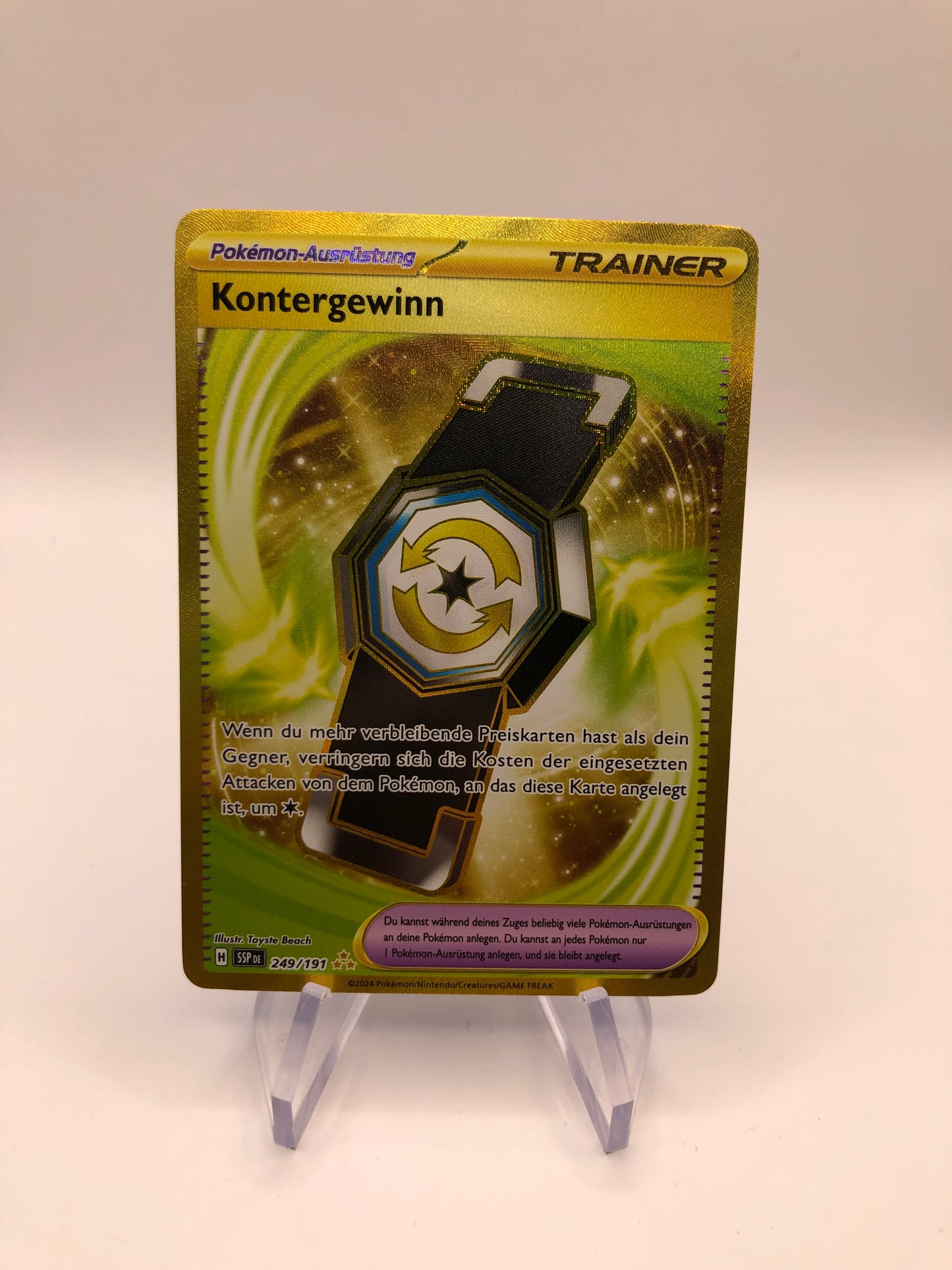 Pokemon Karte Gold Trainer Kontergewinn 249/191 Deutsch