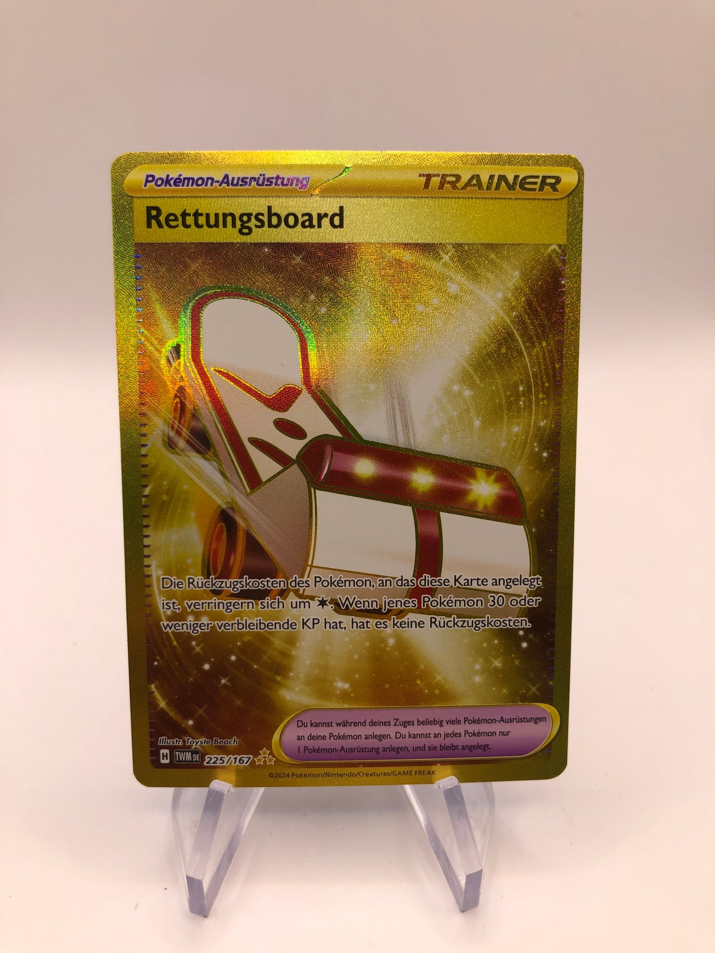 Pokemon Karte Trainer Gold Rettungsboard 225/167 Deutsch