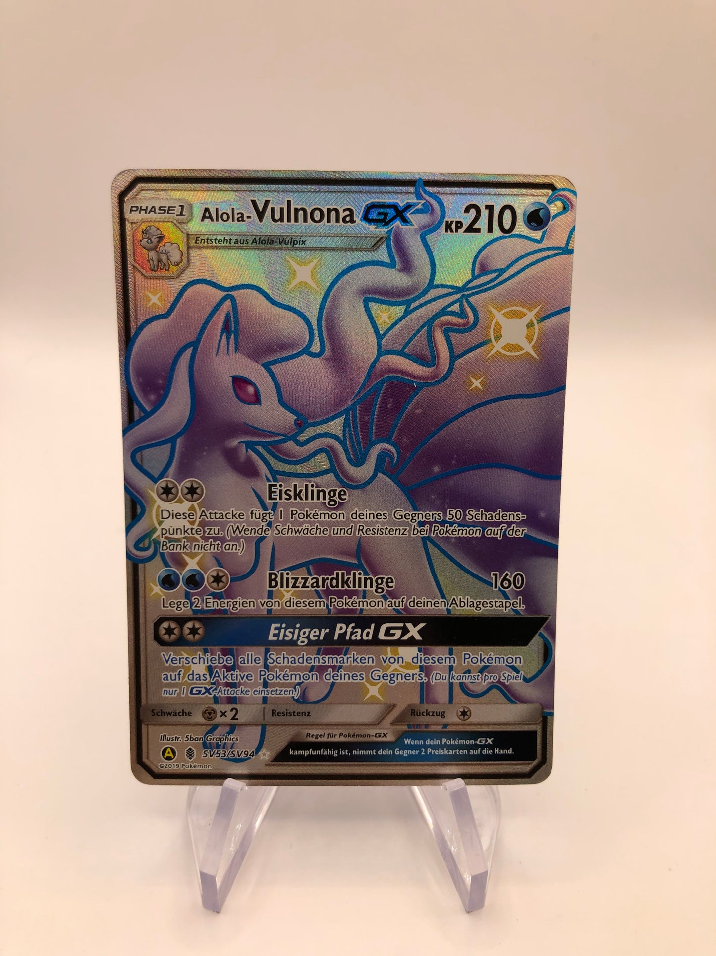 Pokemon Karte GX Vulnona SV53/SV94 Deutsch