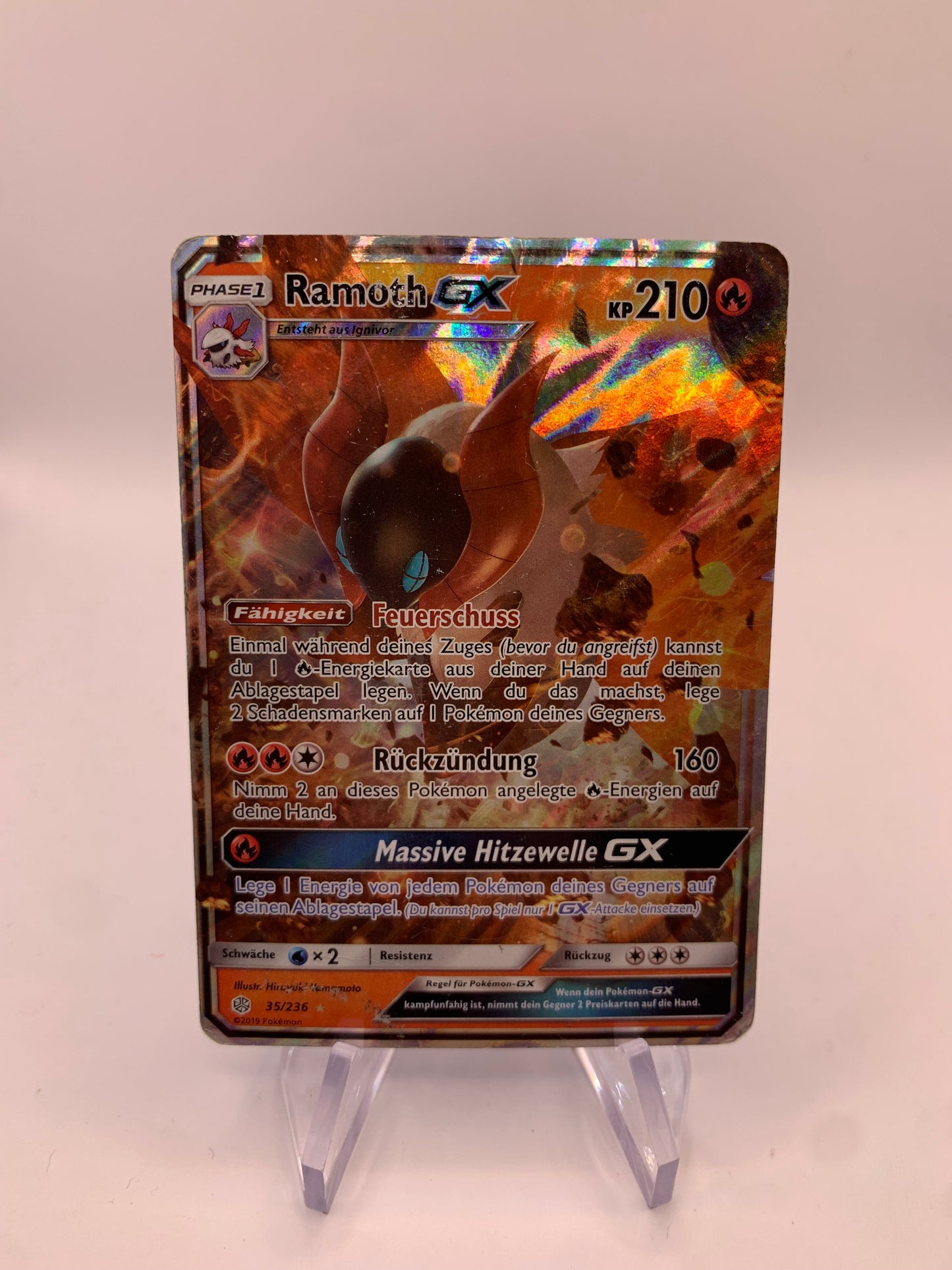 Pokemon Karte GX Ramoth 35/236 Deutsch