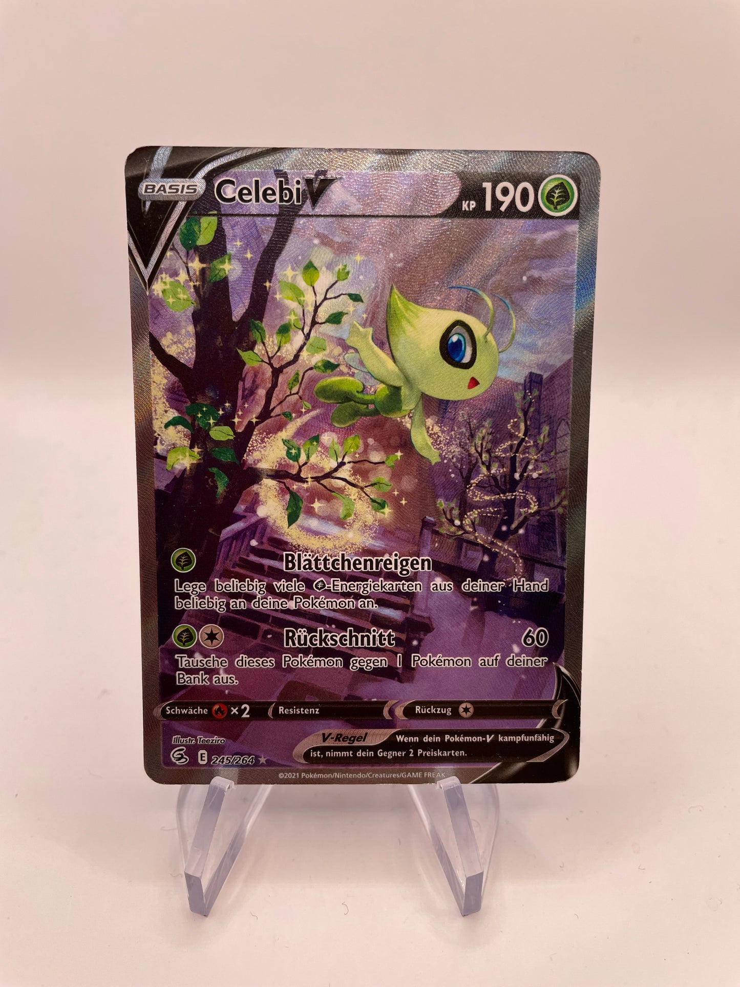 Pokemon Karte V Alt Art Celebi 245/264 Deutsch