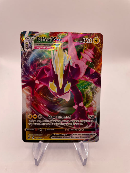 Pokemon Karte Vmax Riffex 71/192 Deutsch