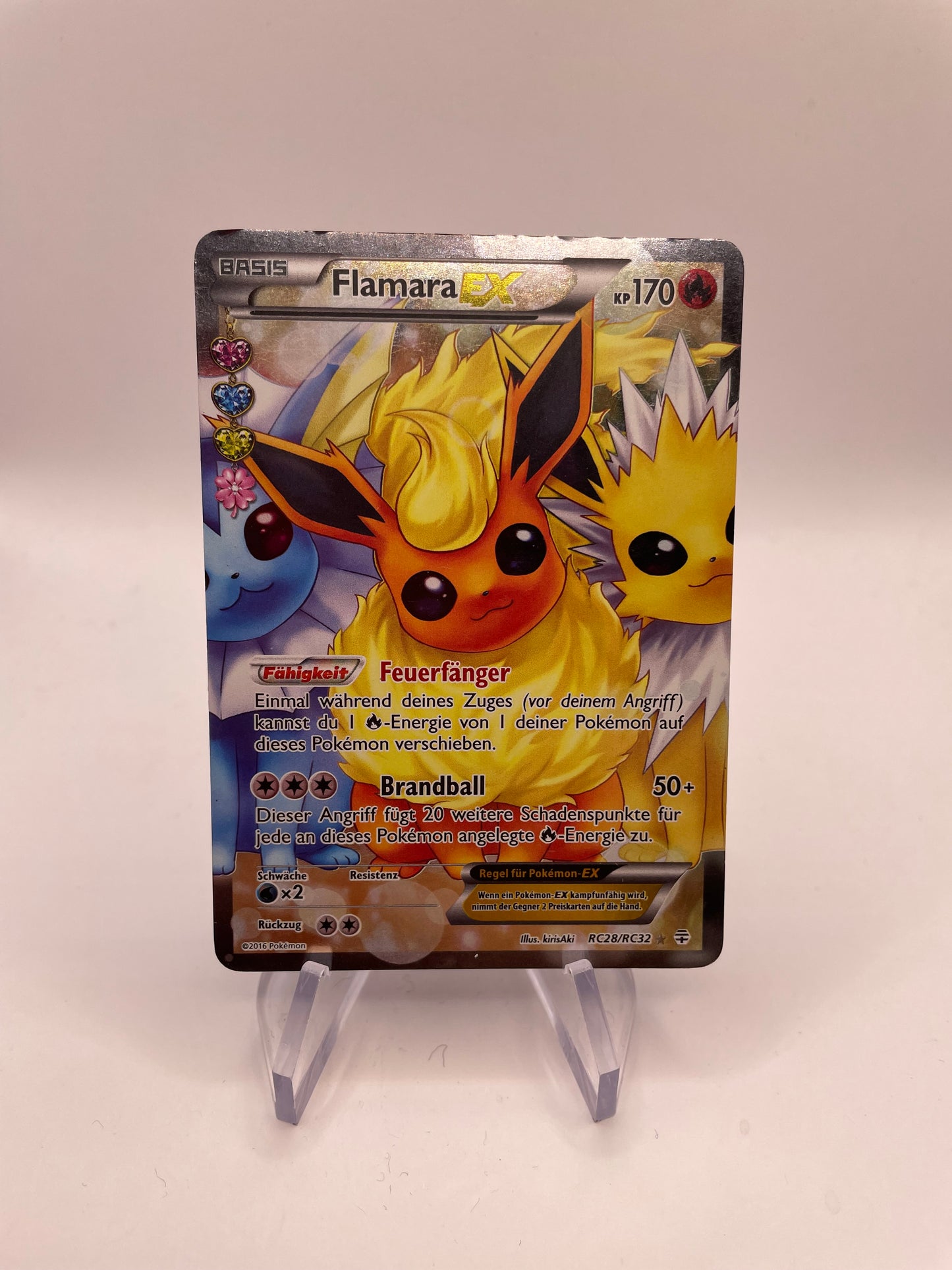 Pokemon Karte EX Flamara RC28/RC32 Deutsch