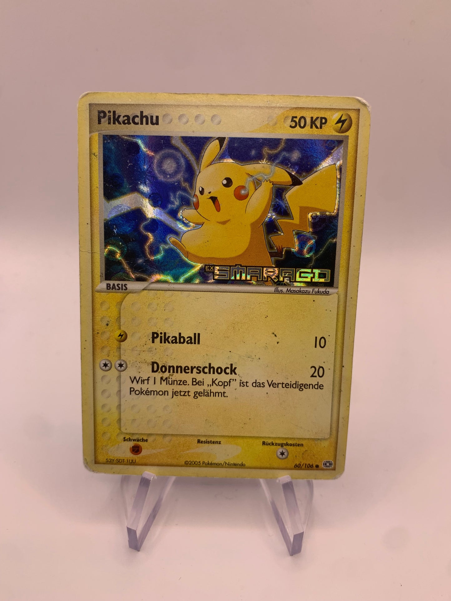 Pokemon Karte Stamp Pikachu 60/106 Deutsch