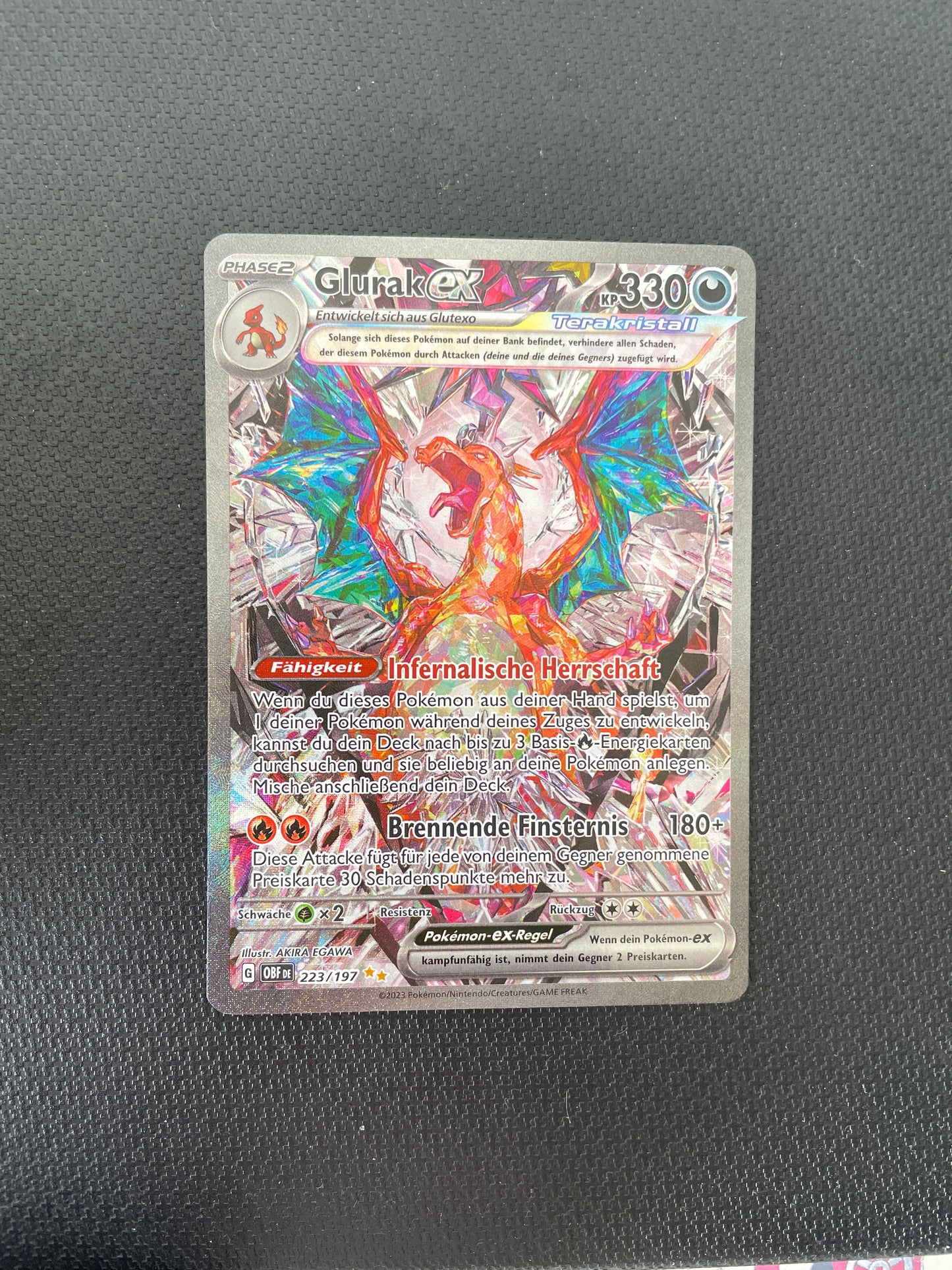 Pokemon Karte Ex Glurak 223/197 Deutsch