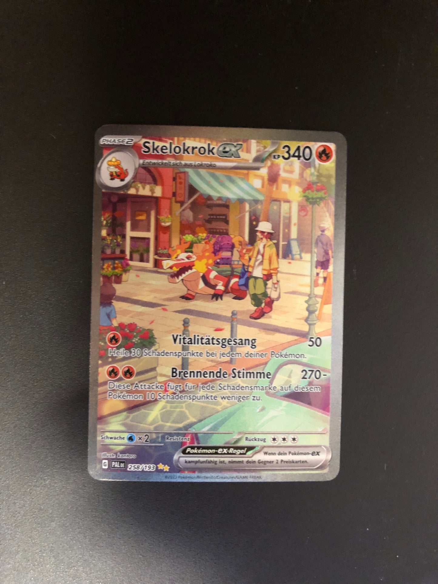 Pokemon Karte EX Alt Art Skelokrok 258/193 Deutsch