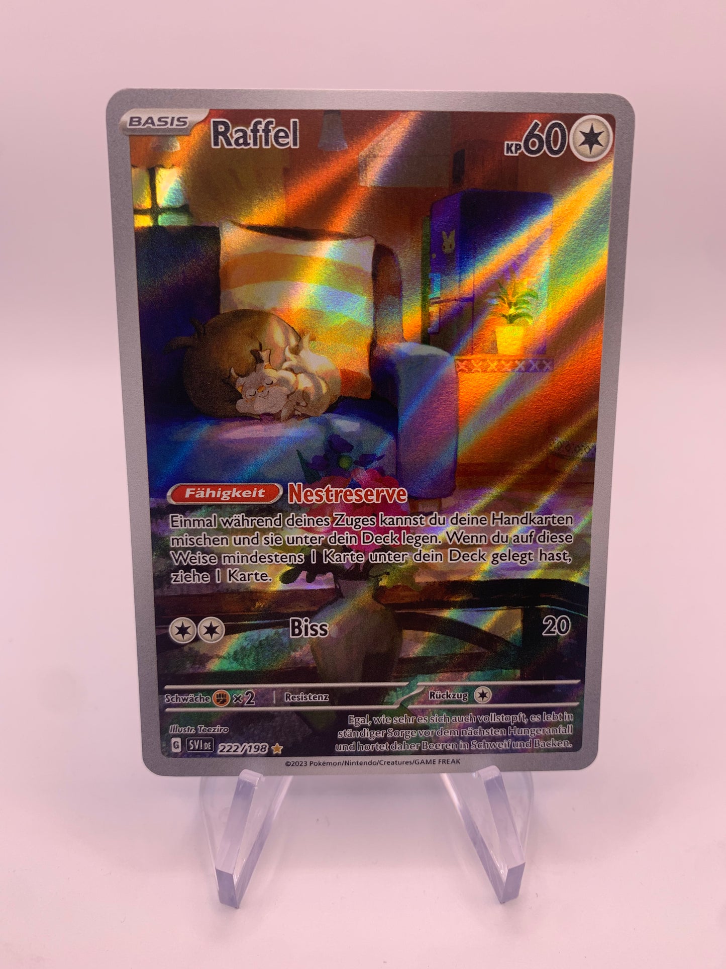 Pokemon Card Art-Rare Raffel 222/198 German