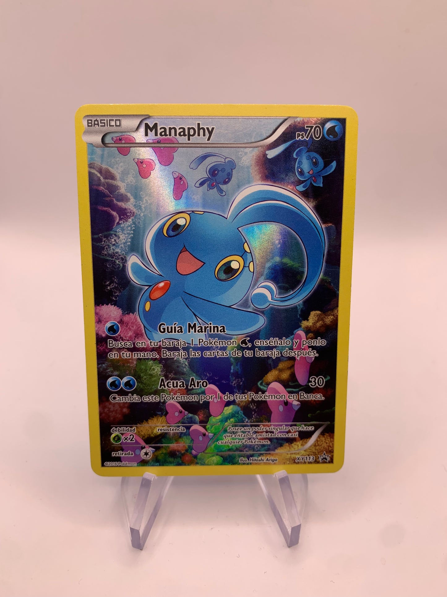 Pokemon Karte Art Rare Promo Manaphy XY113 Spanisch