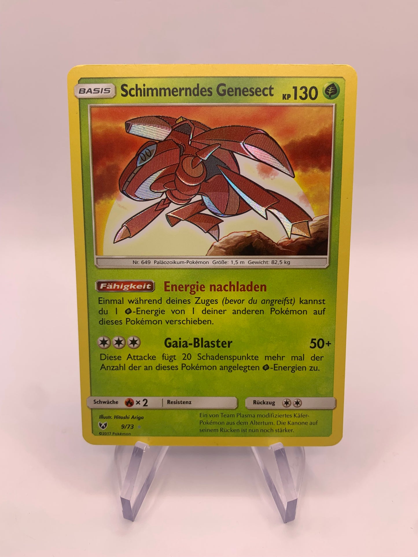 Pokemon Card Shiny Shimmering Genesect 9/73 German