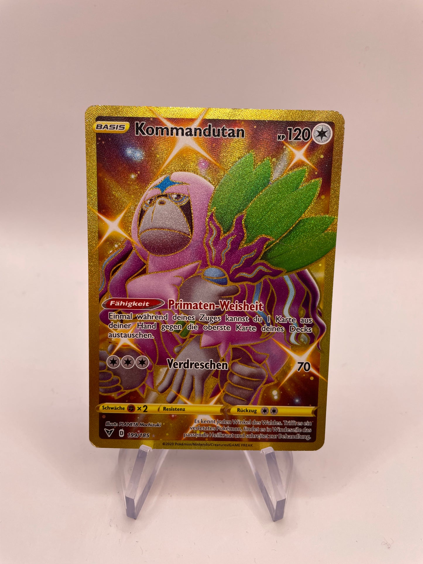 Pokemon Karte Art Rare Kommandutan 199/185 Deutsch