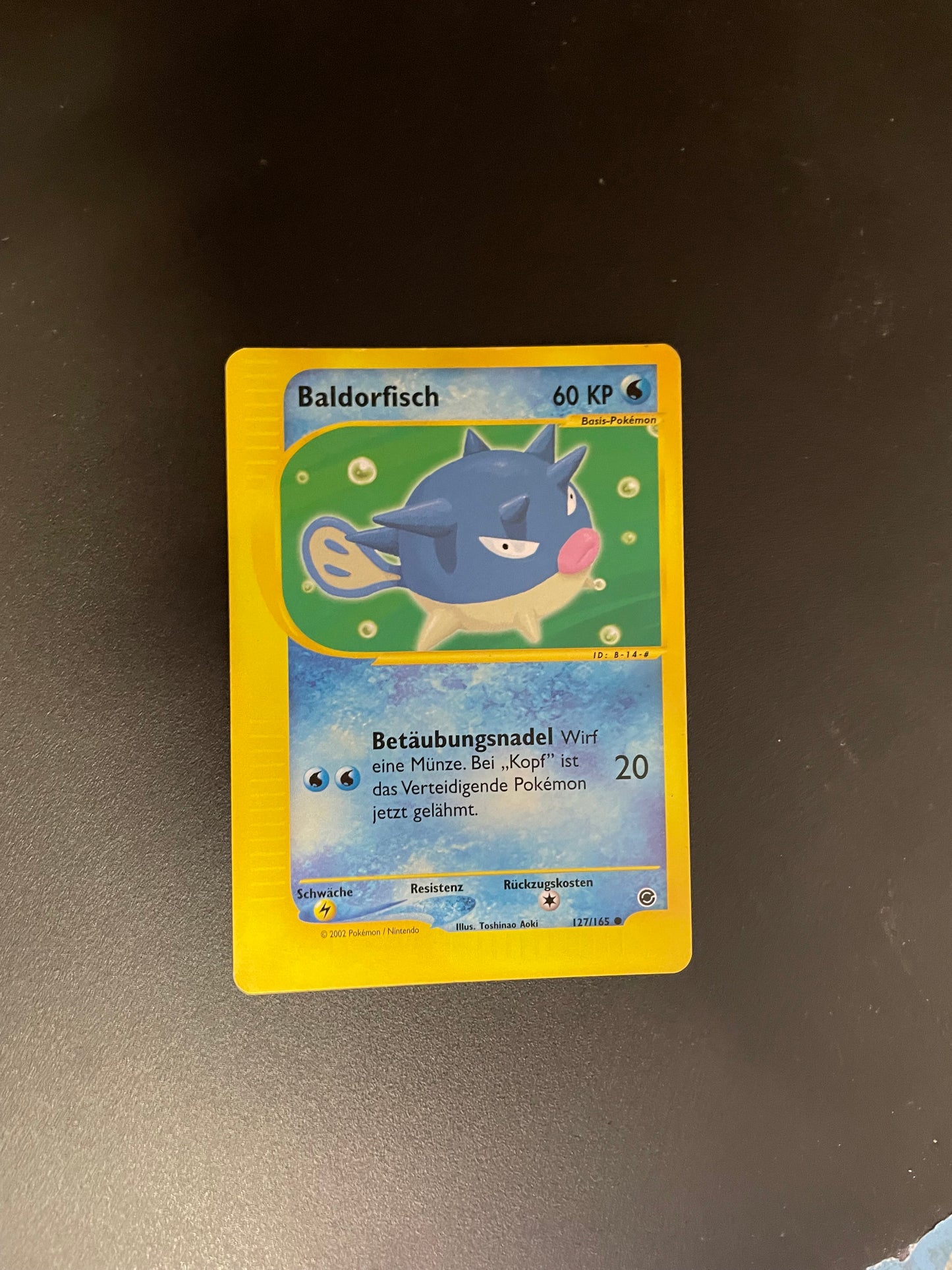 Pokemon Karte e-Series Baldorfisch 127/165 Deutsch