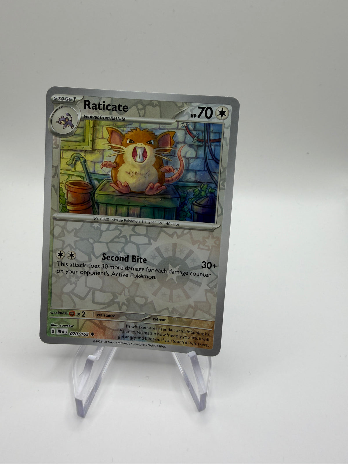 Pokemon Karte Reverse 151 Rattikarl 20/165 Englisch