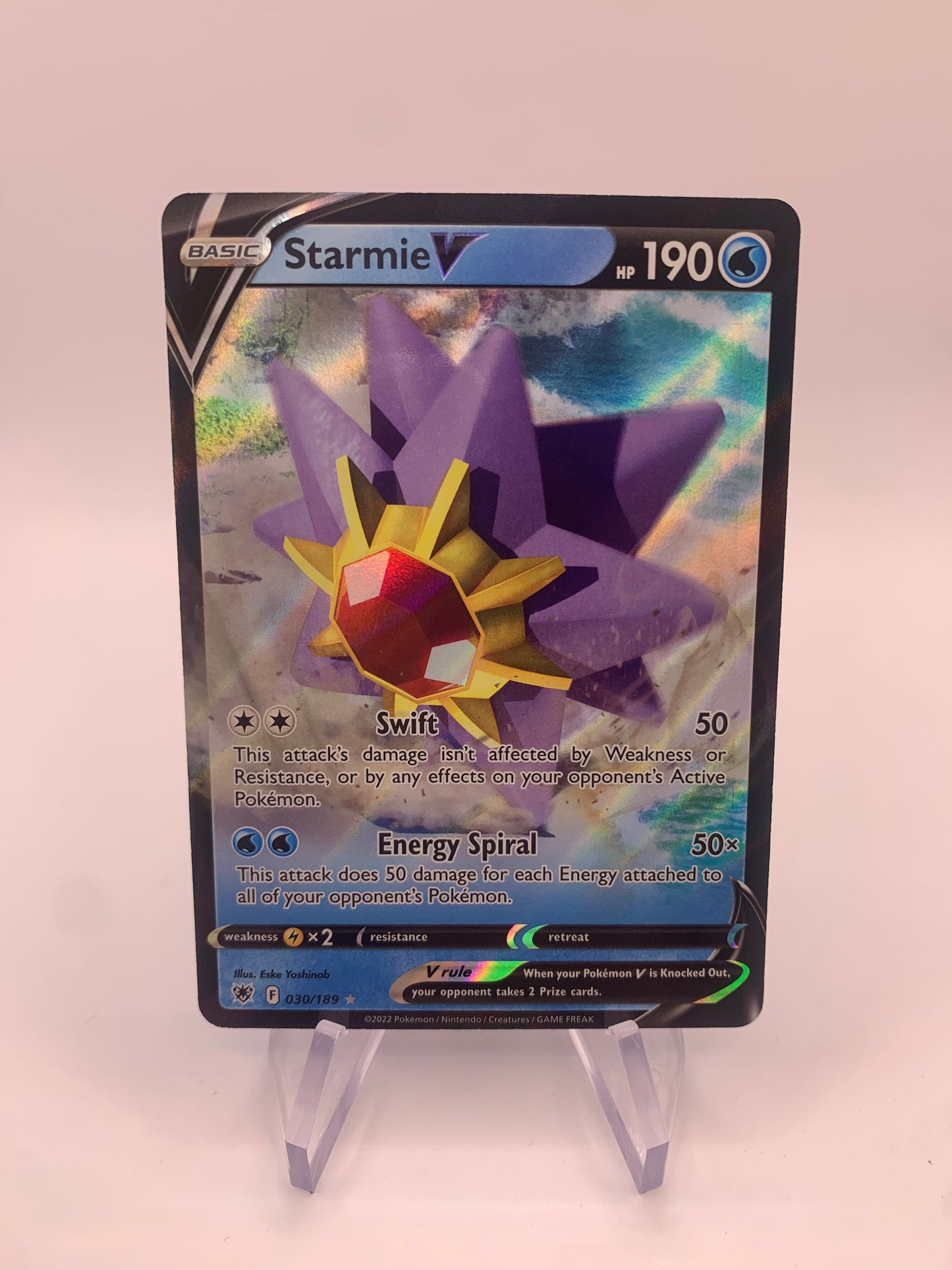 Pokemon Karte V Starmie 30/189 Englisch