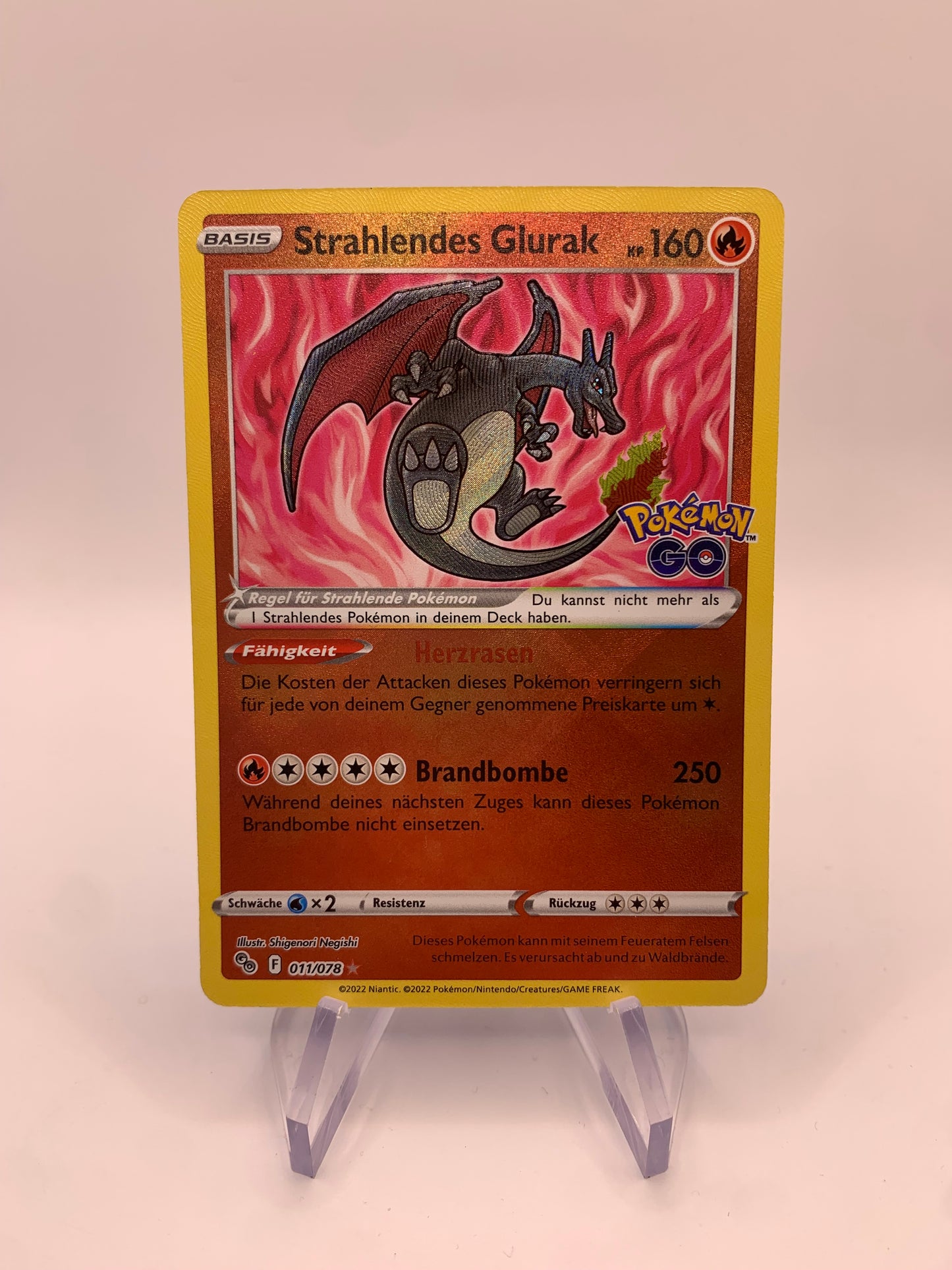 Pokémon Card Shiny Radiant Charizard 011/078 German