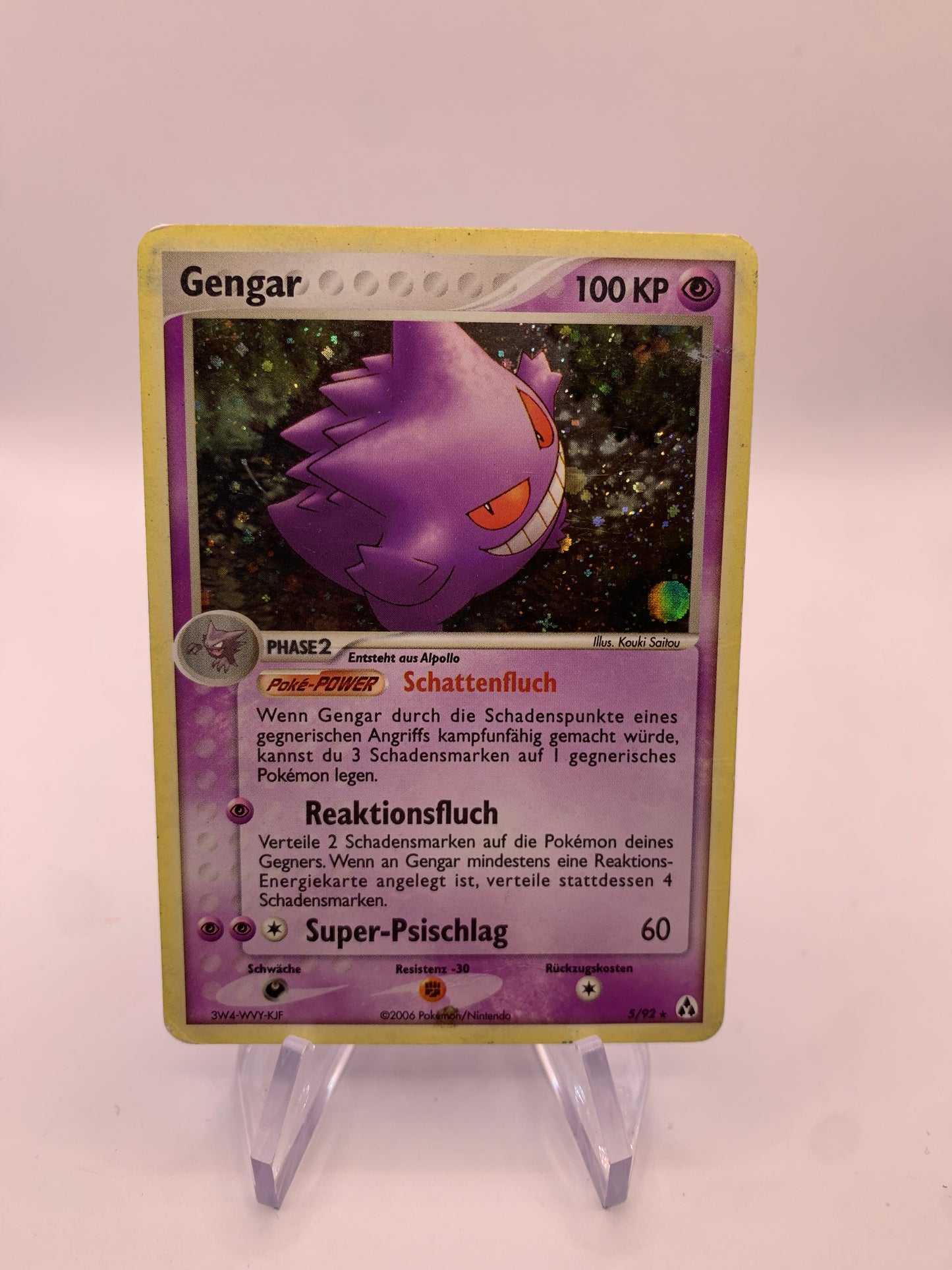 Pokemon Karte Holo Gengar 5/92 Deutsch