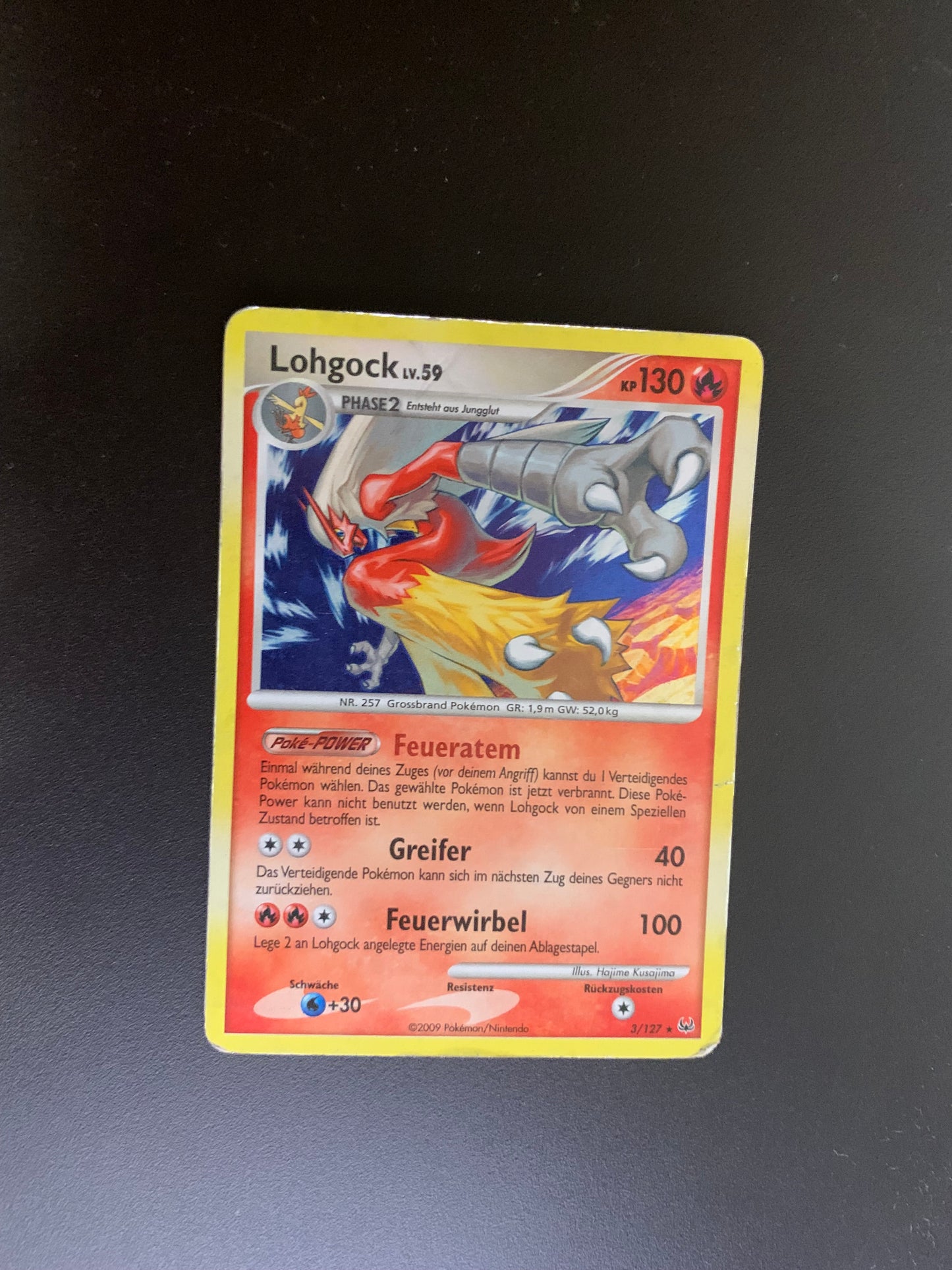 Pokemon Karte Holo Lohgock 3/127 Deutsch