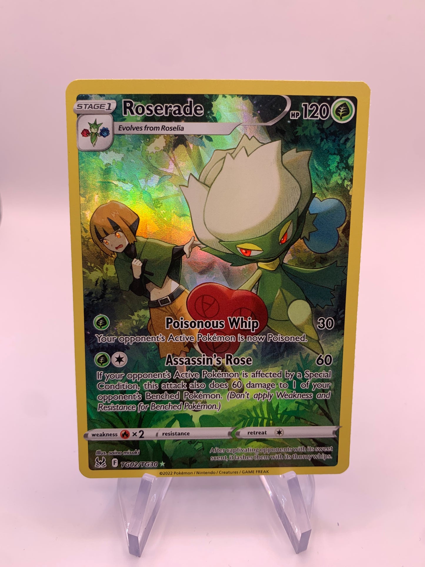 Pokemon Karte Art-Rare Roserade TG02/TG30 Englisch