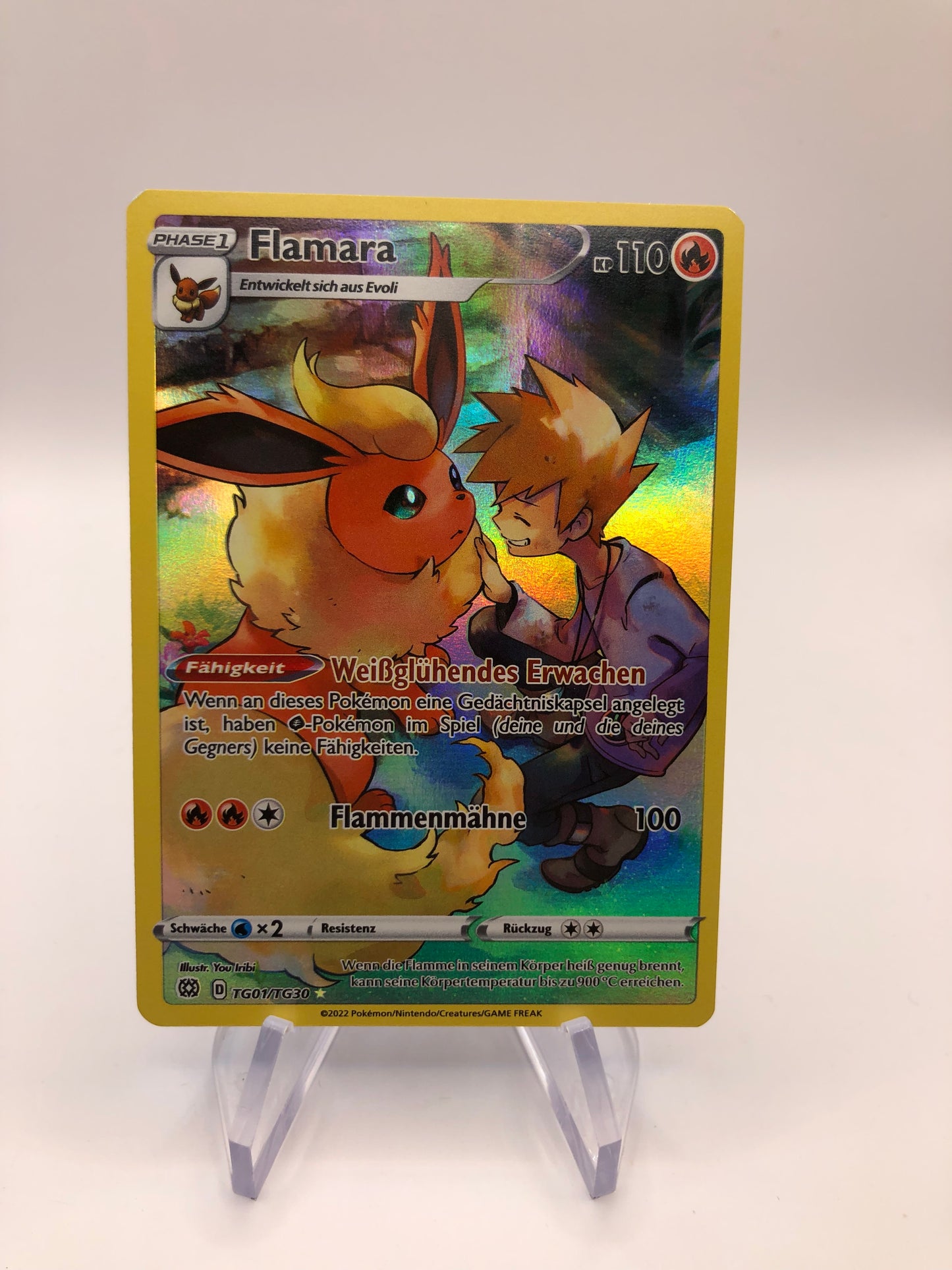 Pokemon Karte Art-Rare Flamara TG01/TG30 Deutsch