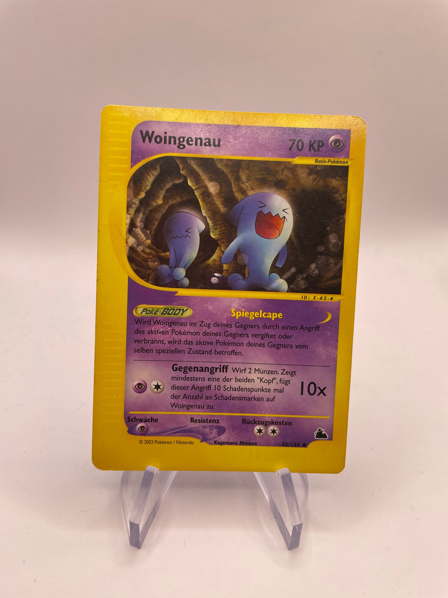 Pokemon Karte E-Series Woingenau 45/144 Deutsch