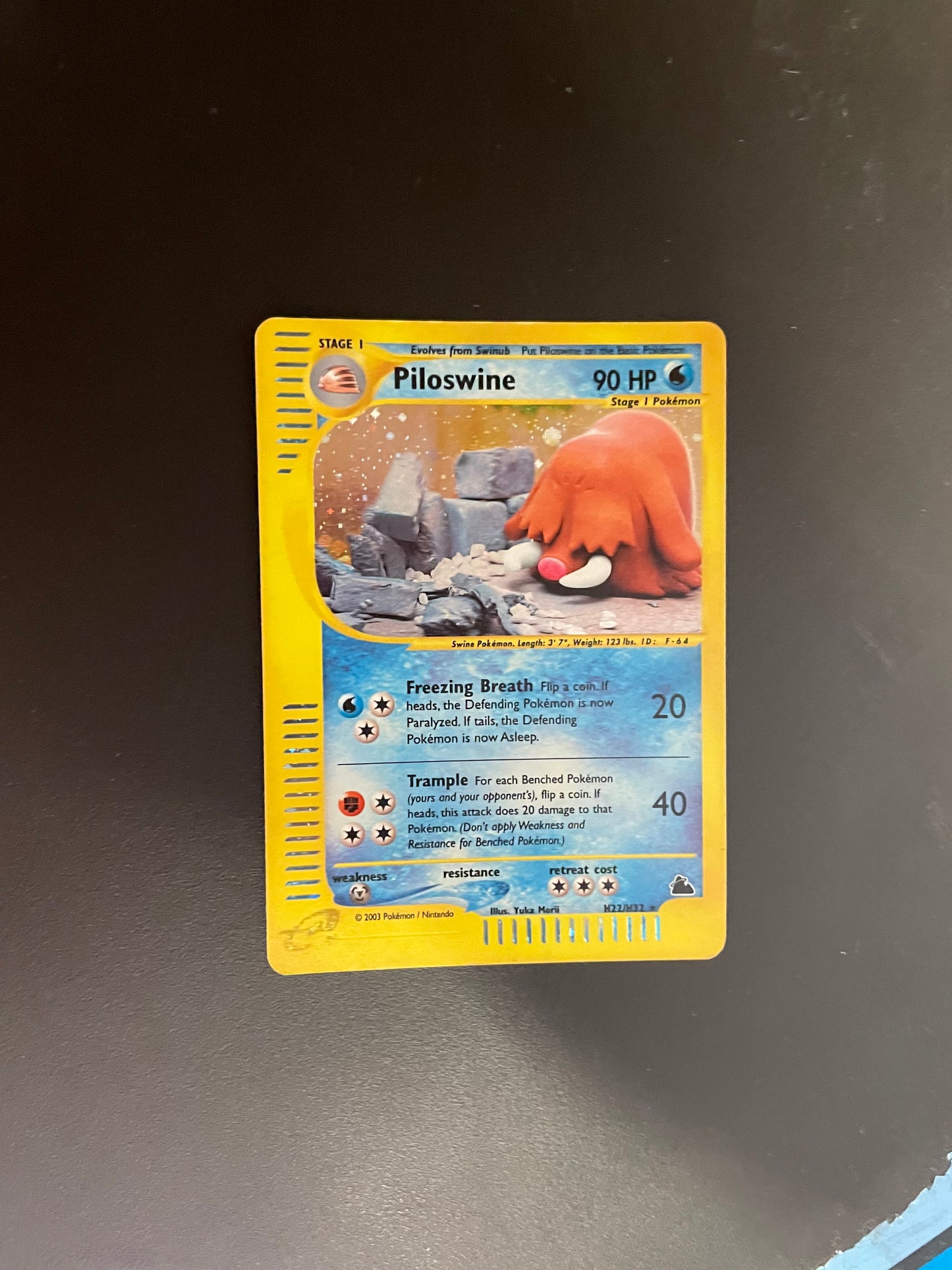 Pokemon Karte E-Series Piloswine H22/H32 Englisch
