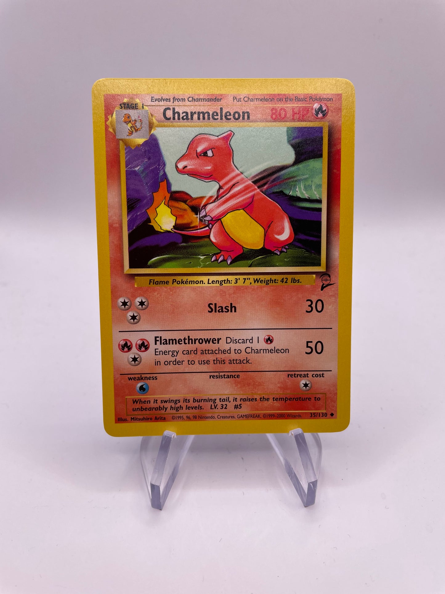 Pokemon Karte Base Set 2 Charmeleon 35/130 Englisch