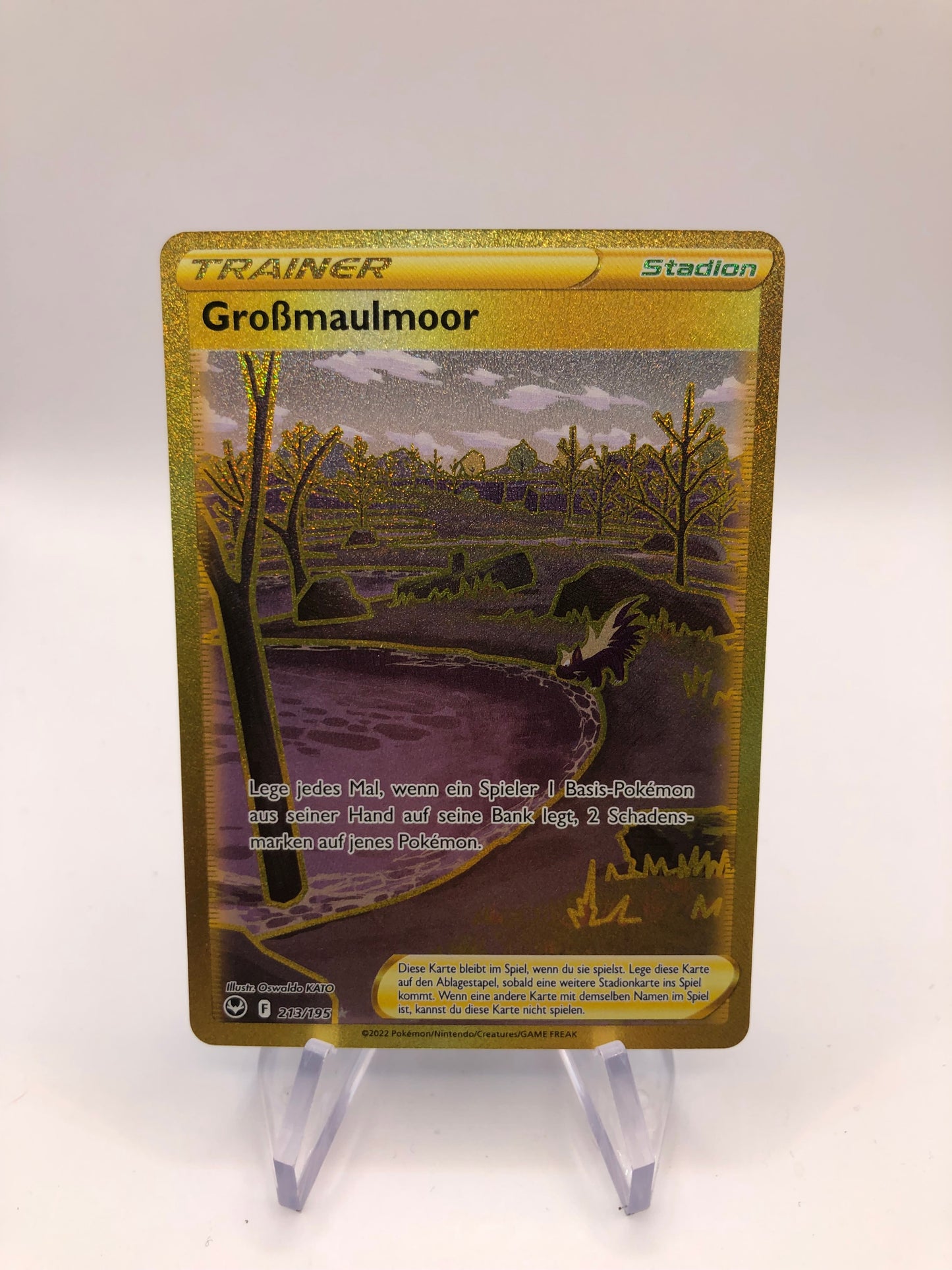 Pokemon Karte Trainer Gold Großmaulmoor 213/195 Deutsch