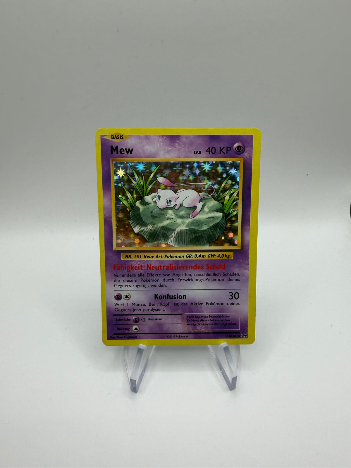 Pokemon Karte Holo Mew 53/108 Deutsch