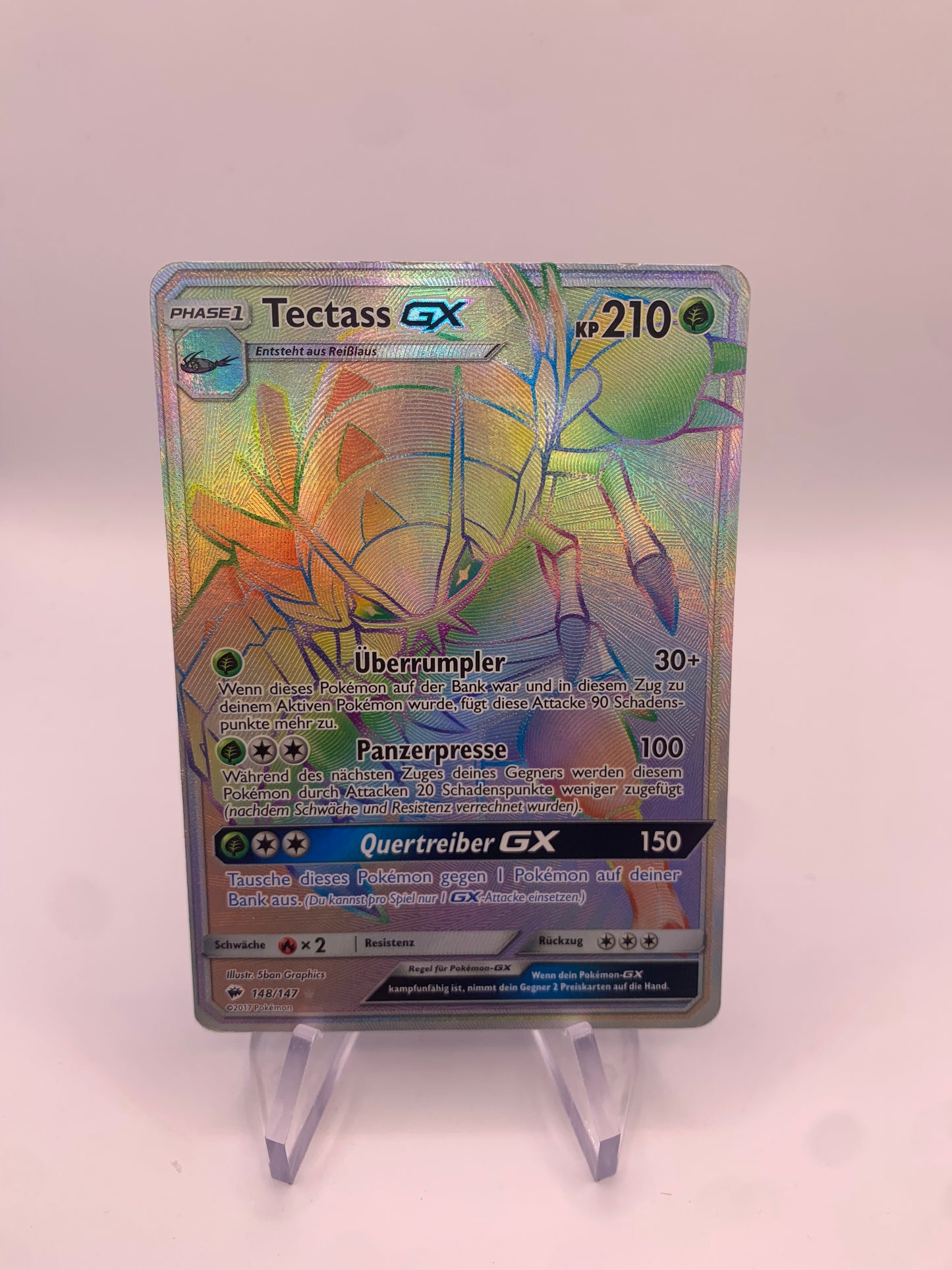 Pokemon Karte Gx Tectass 148/147 Deutsch