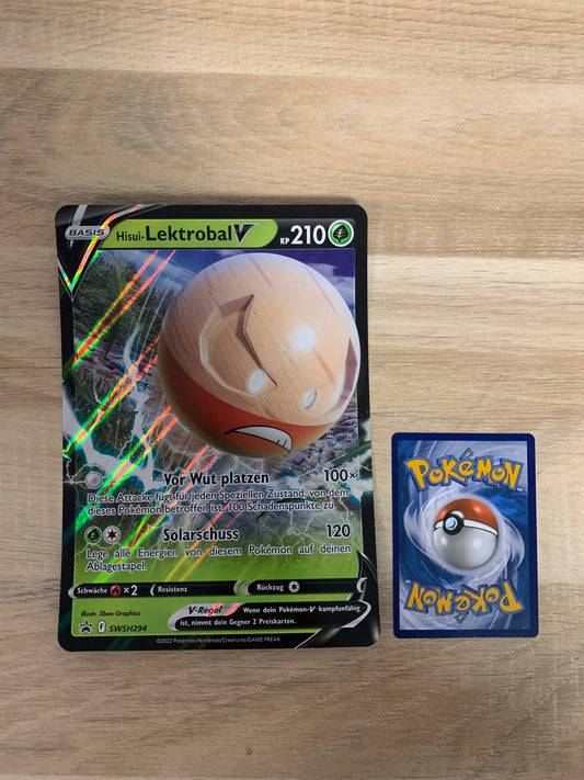 Pokemon Karte V XXL Promo Hisui Lektrobal SWSH294 Deutsch