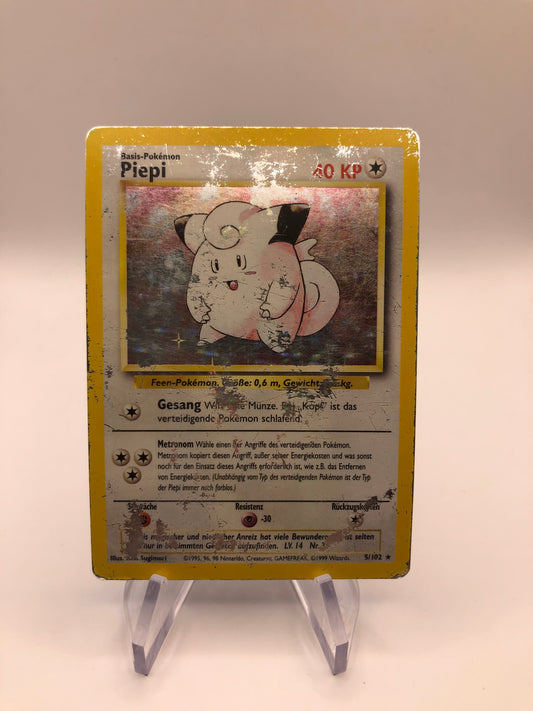 Pokemon Karte Holo Piepi 5/102 Deutsch