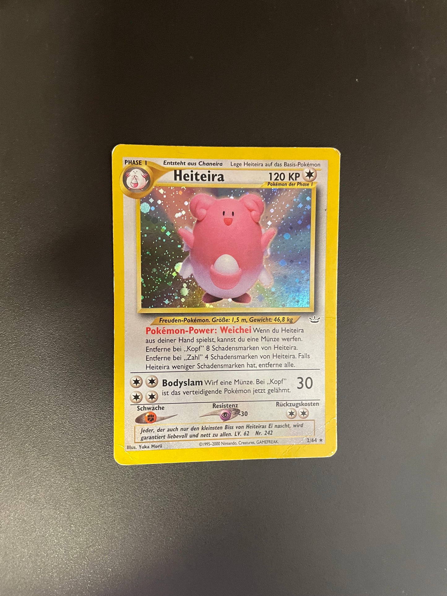 Pokemon Karte Holo 1.Edition Heiteira 2/64 Deutsch