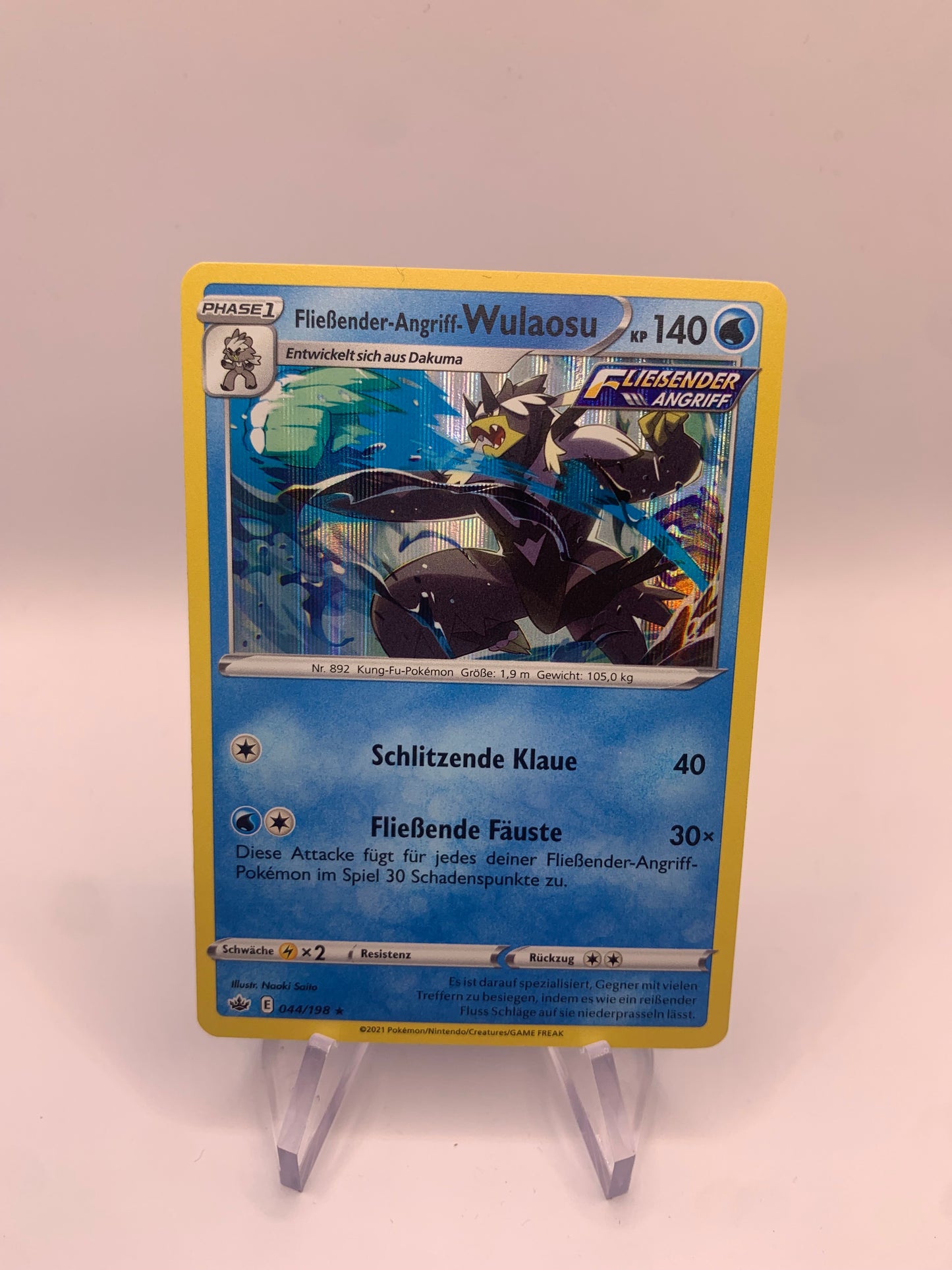 Pokemon Karte Holo Wulaosu 44/198 Deutsch