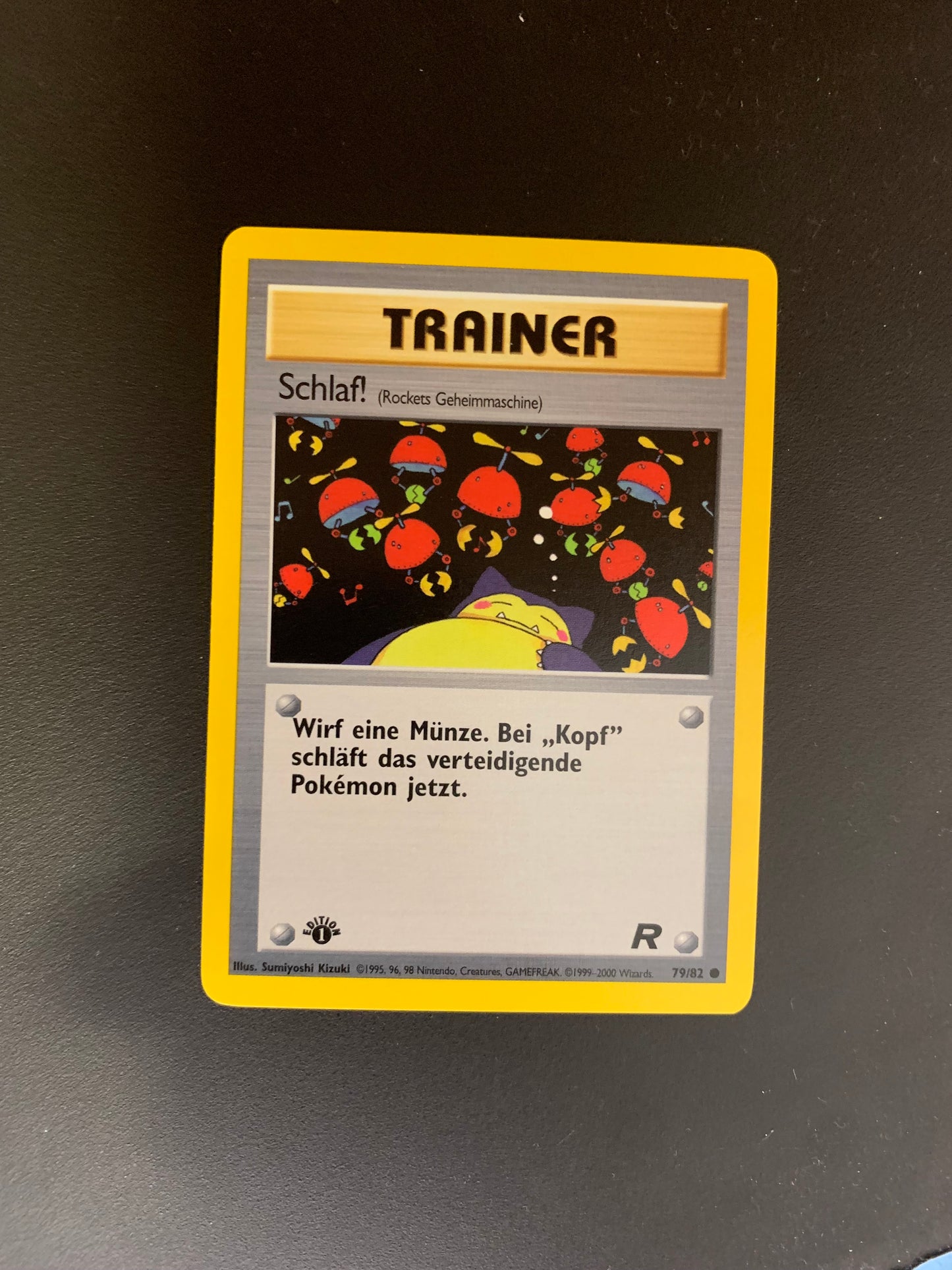 Pokemon Karte Rocket 1.Edition Trainer Schlaf 79/82 Deutsch