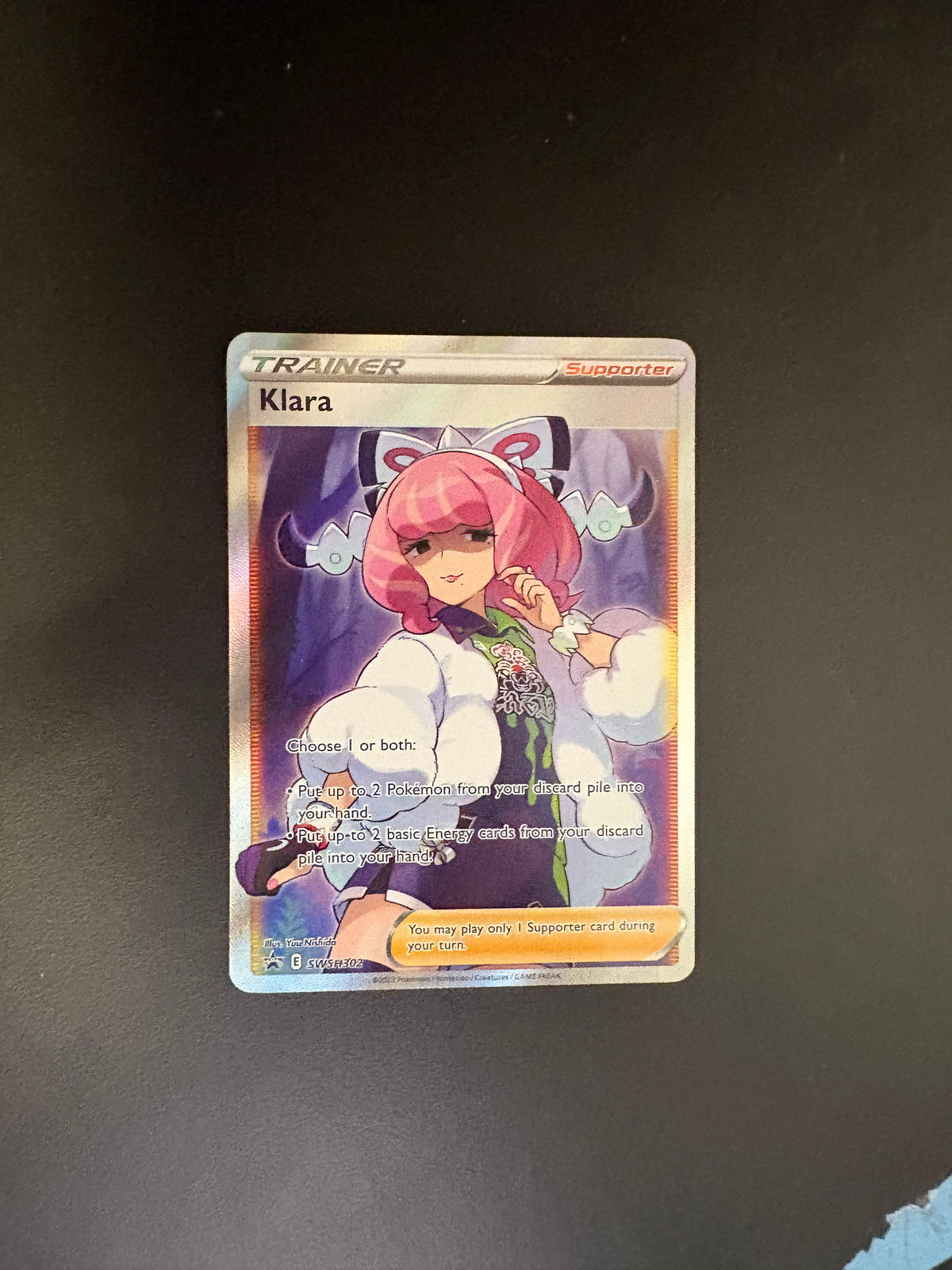 Pokemon Karte Trainer Klara SWSH302 Englisch