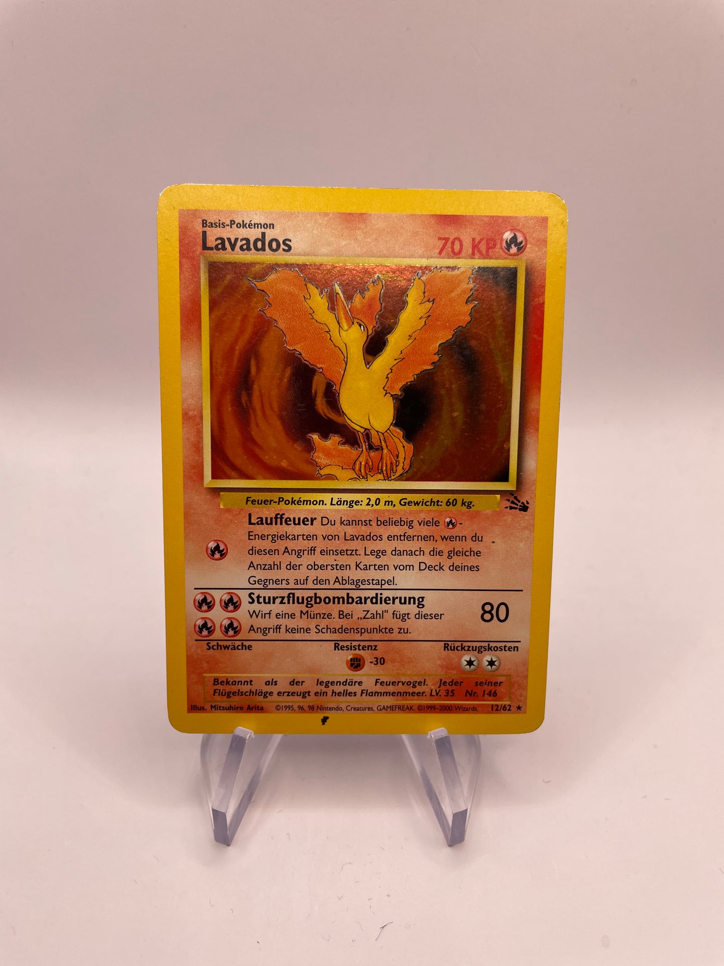 Pokemon Karte Holo Lavados 12/62 Deutsch