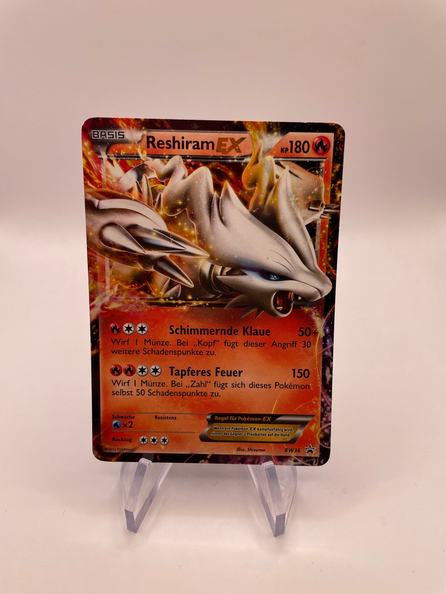 Pokemon Karte EX Promo Reshiram BW36 Deutsch
