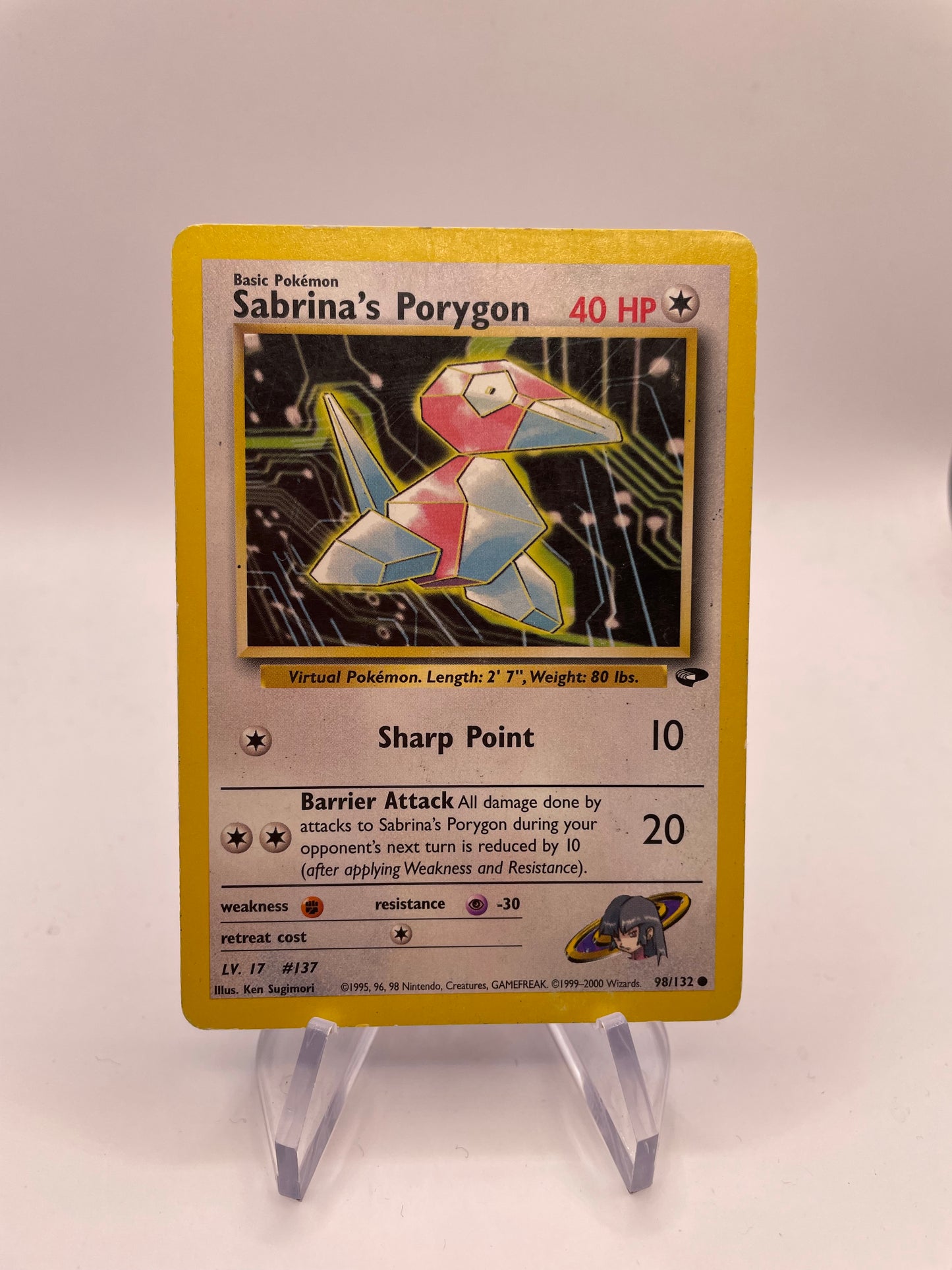 Pokemon Karte Gym Heros Sabrina‘s Porygon 98/132 Englisch