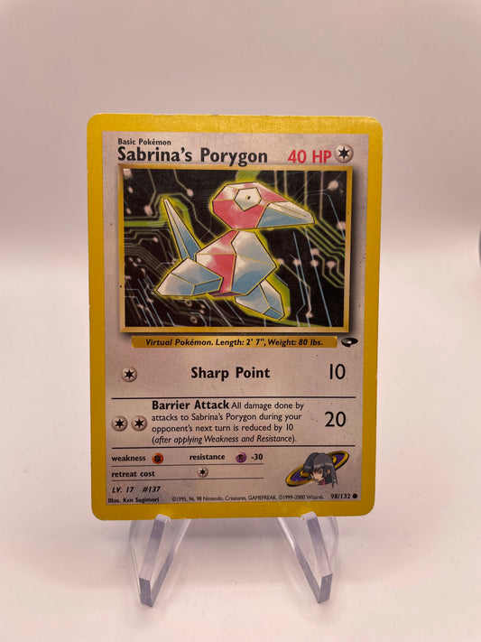 Pokemon Karte Gym Heros Sabrina‘s Porygon 98/132 Englisch