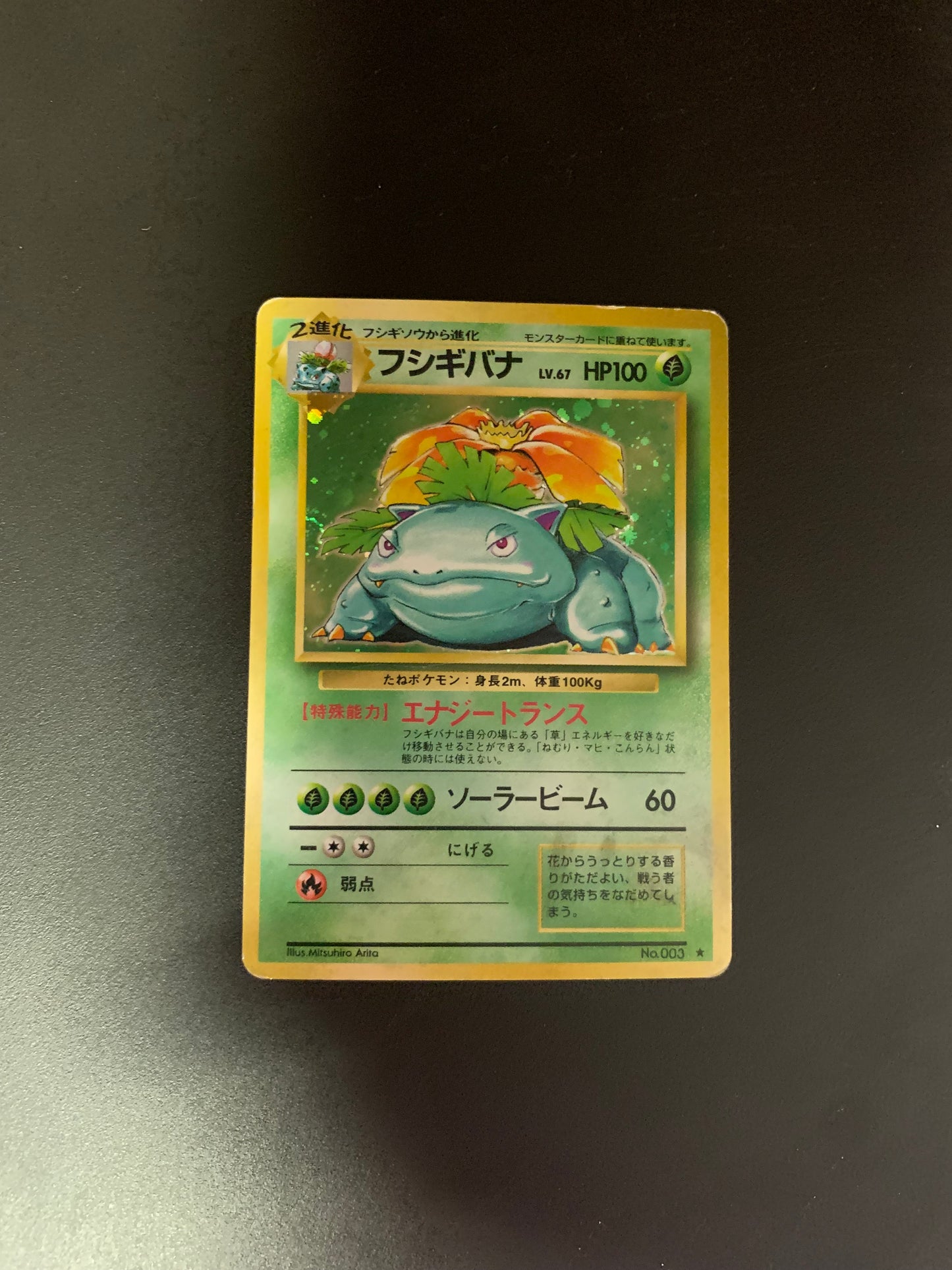 Pokemon Karte Holo Bisaflor No.3 Japanisch