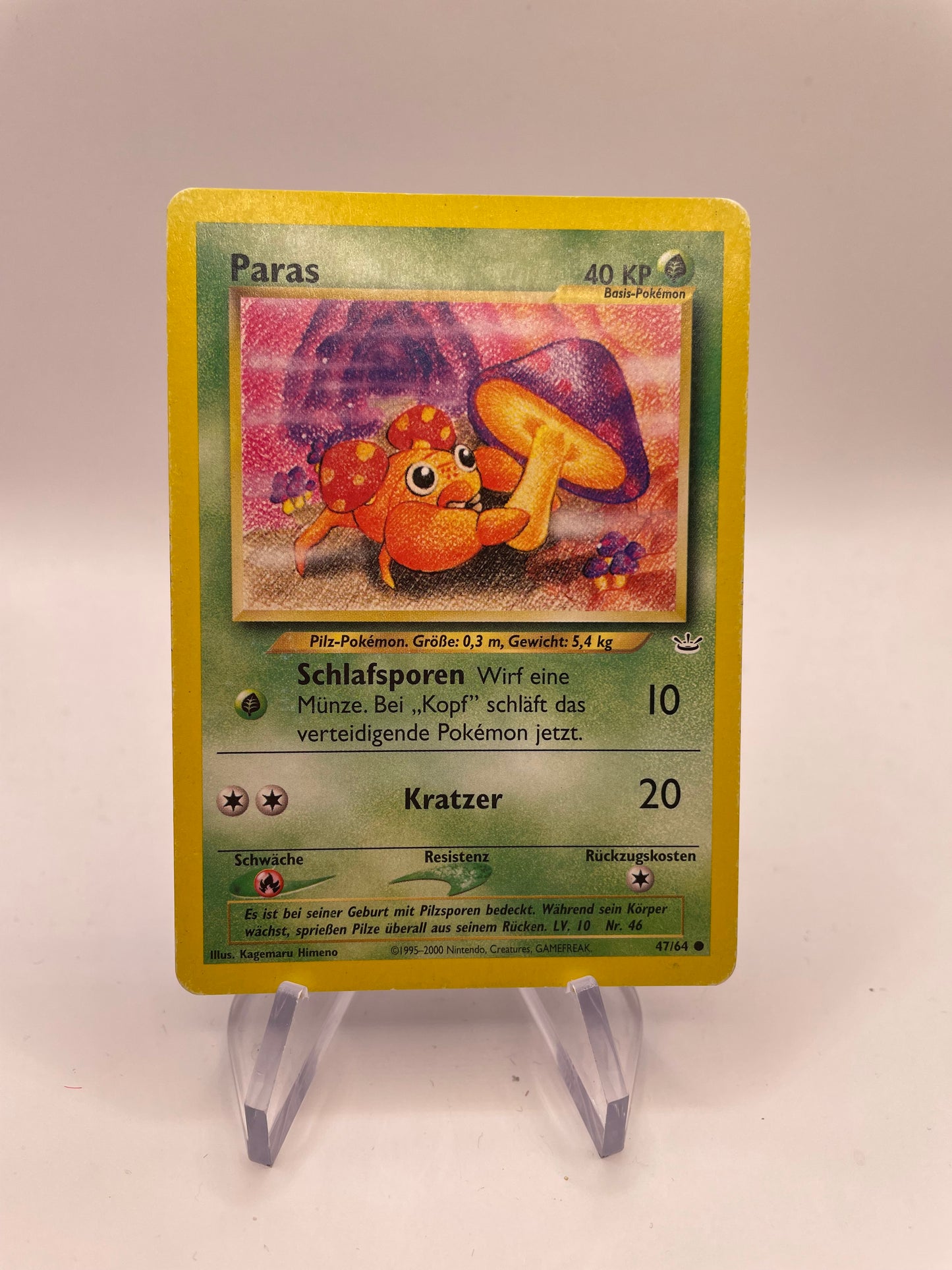 Pokemon Karte Neo Revolution Paras 47/64 Deutsch
