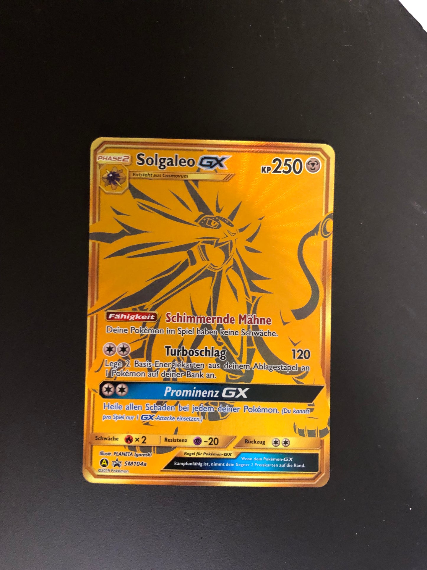 Pokemon Karte GX Promo Solgaleo SM104a Deutsch