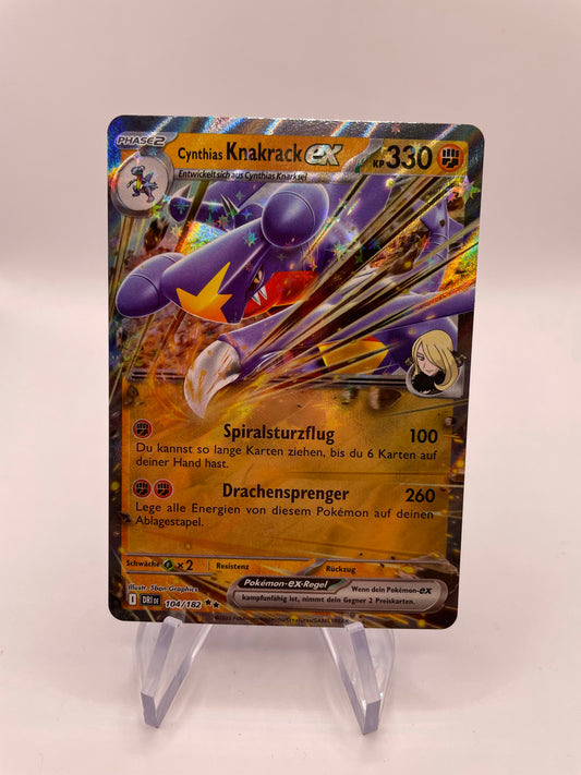 Pokemon Karte Knakrack ex 104/182 Deutsch