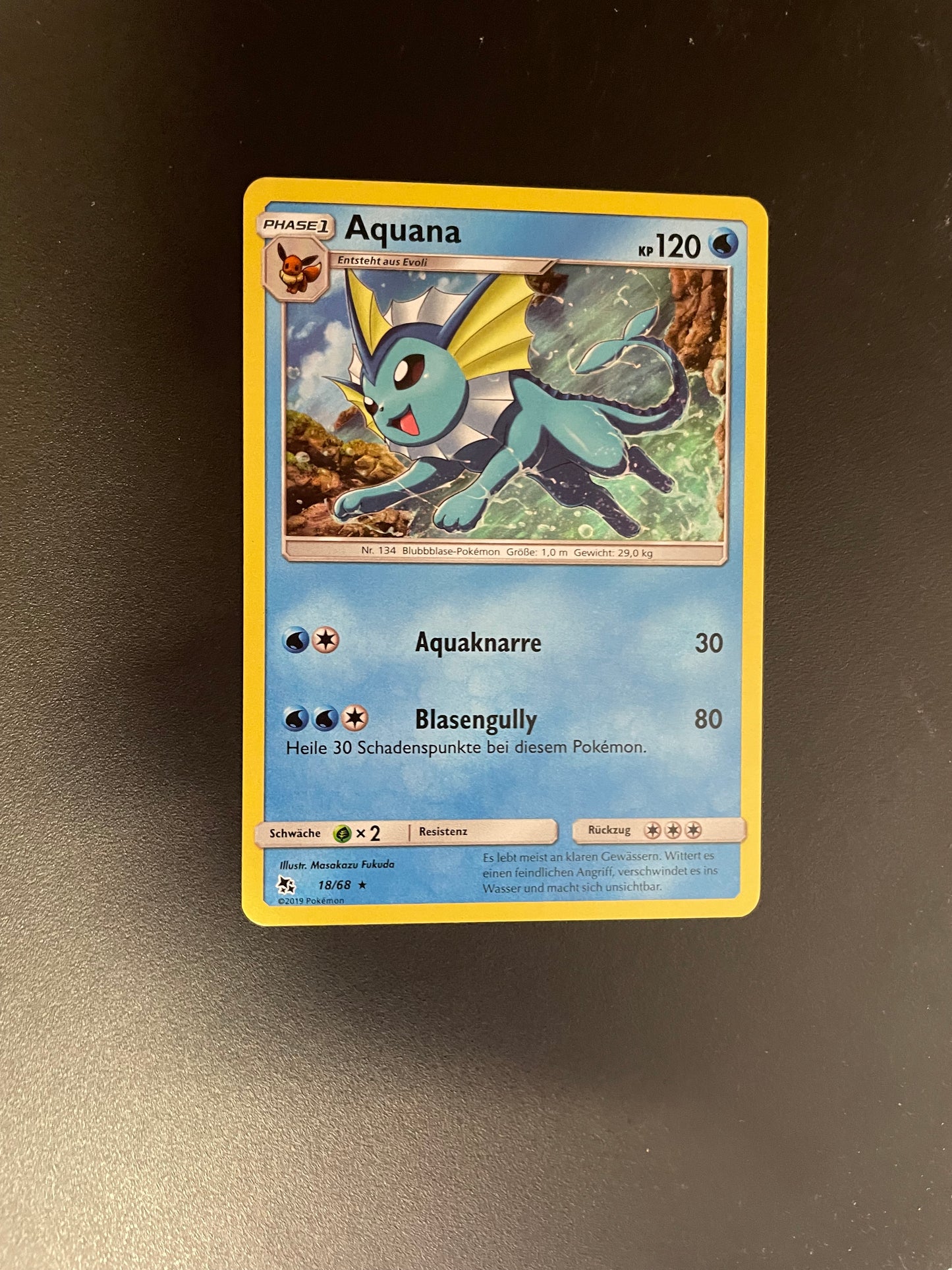 Pokemon Karte Holo Aquana 18/68 Deutsch (Kopie)