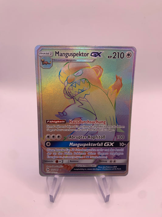 Pokemon Karte Gx Rainbow Manguspektor 157/149 Deutsch